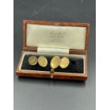 A pair of Masonic themed 9ct gold cuff links (Approximate Total Weight 5g)