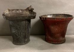 Two vintage fire buckets