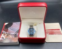 An Omega Seamaster Professional in box with papers. Watch No 81102925 Ref 25318000