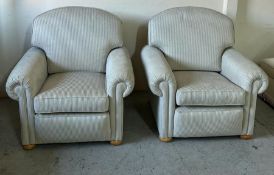 A pair of lounge chairs