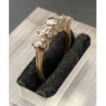 An 18ct five stone diamond ring (Size L)