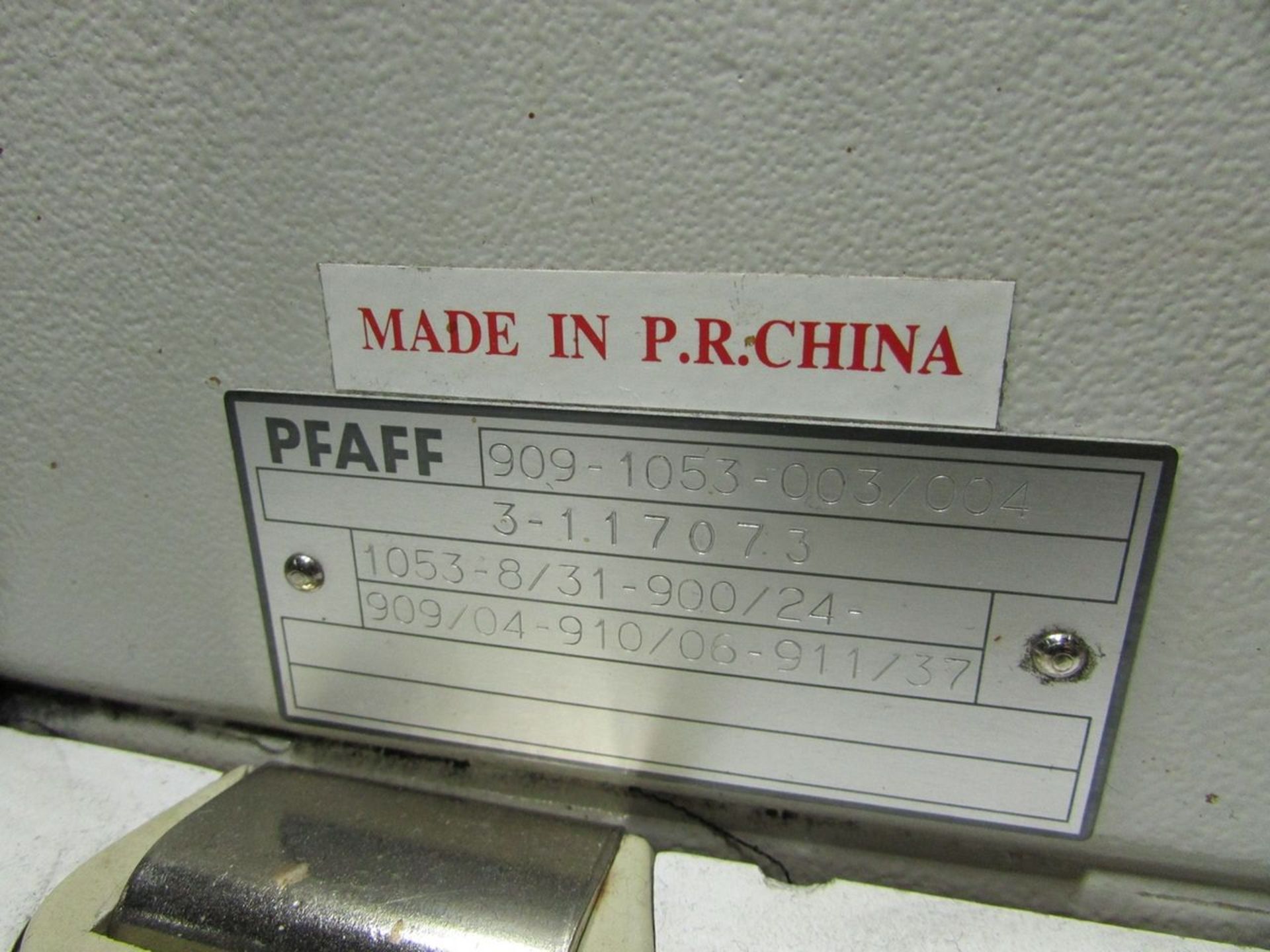 Pfaff Model 1053-8/31-900/24 Single Needle Lockstitch Sewing Machine, Back Tack, Efka AB620A - Image 10 of 10