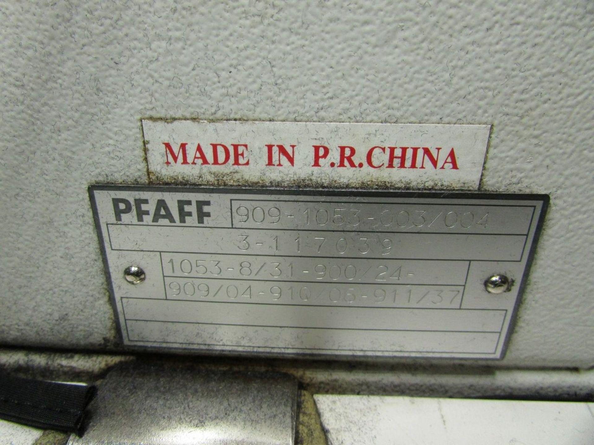 Pfaff Model 1053-8/31-900/24 (S/N: 3-117039) Single Needle Lockstitch Sewing Machine, Back Tack, - Image 10 of 10