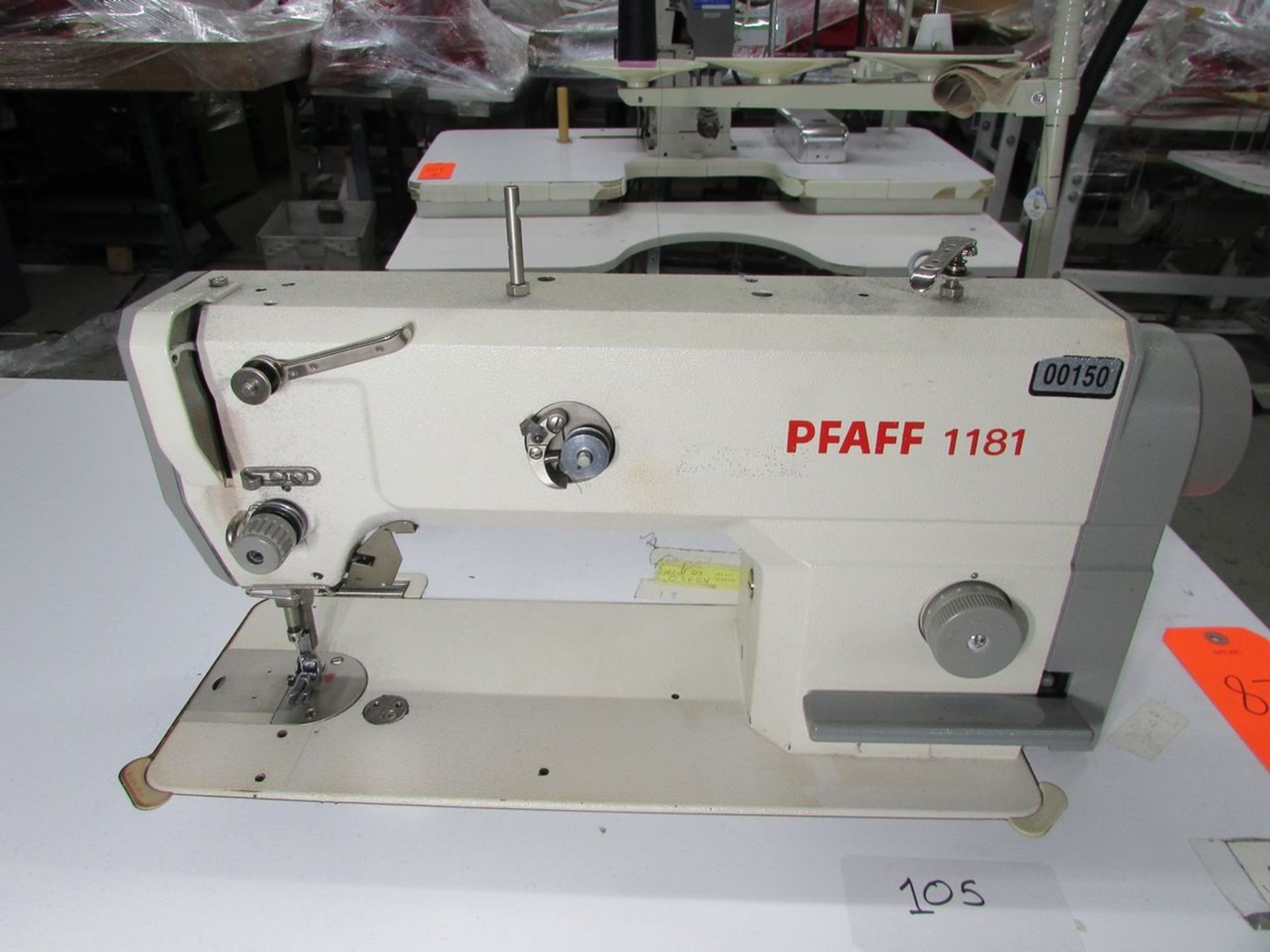 Pfaff Model 1181-8/11-900/24 (S/N: 6042302) Single Needle Lockstitch Sewing Machine, Back Tack, - Image 3 of 10