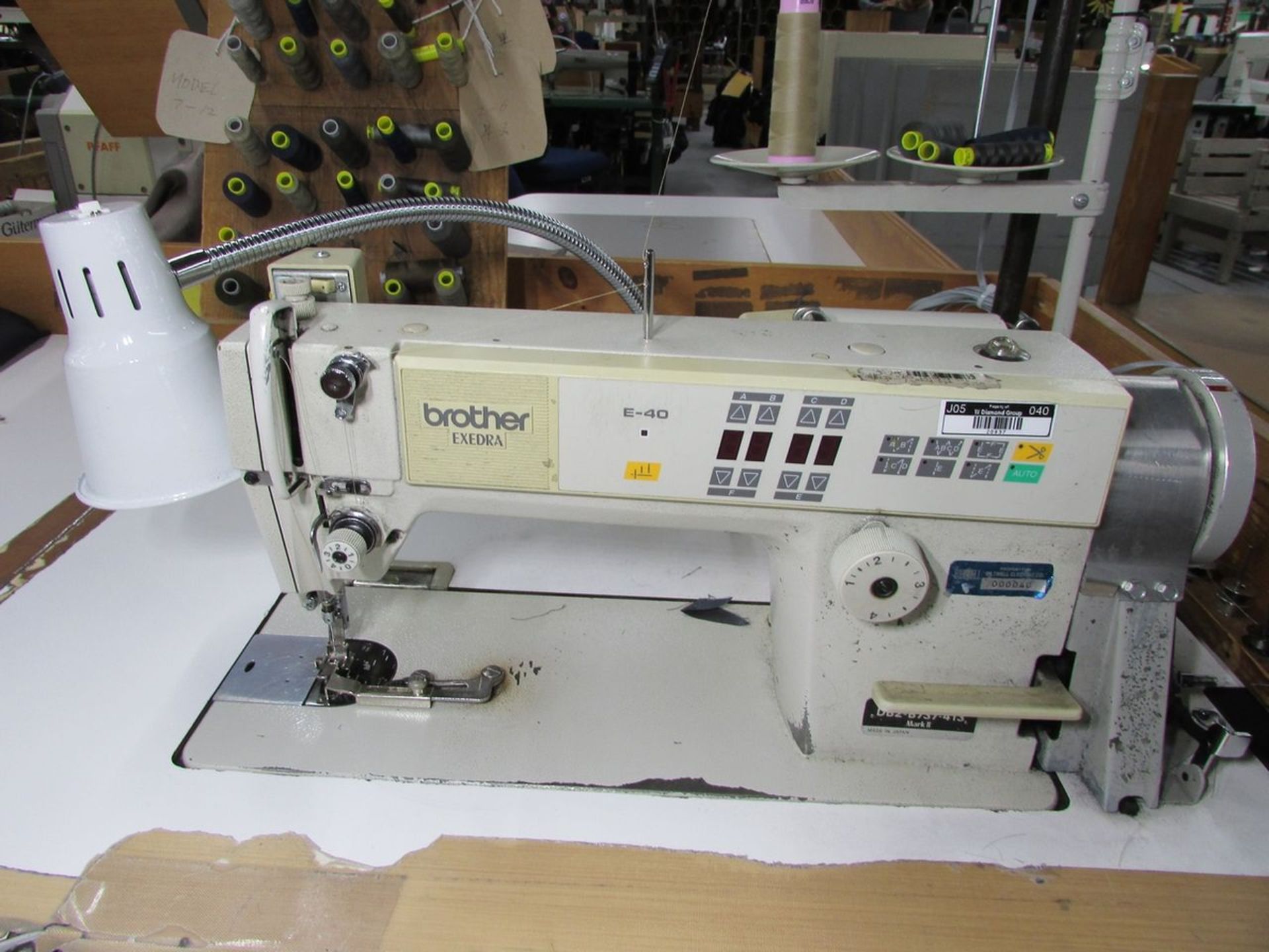 Brother Model DB2-B737-413 (S/N: H4591392) Single Needle Lockstitch Sewing Machine, Needle Feed, - Image 3 of 10