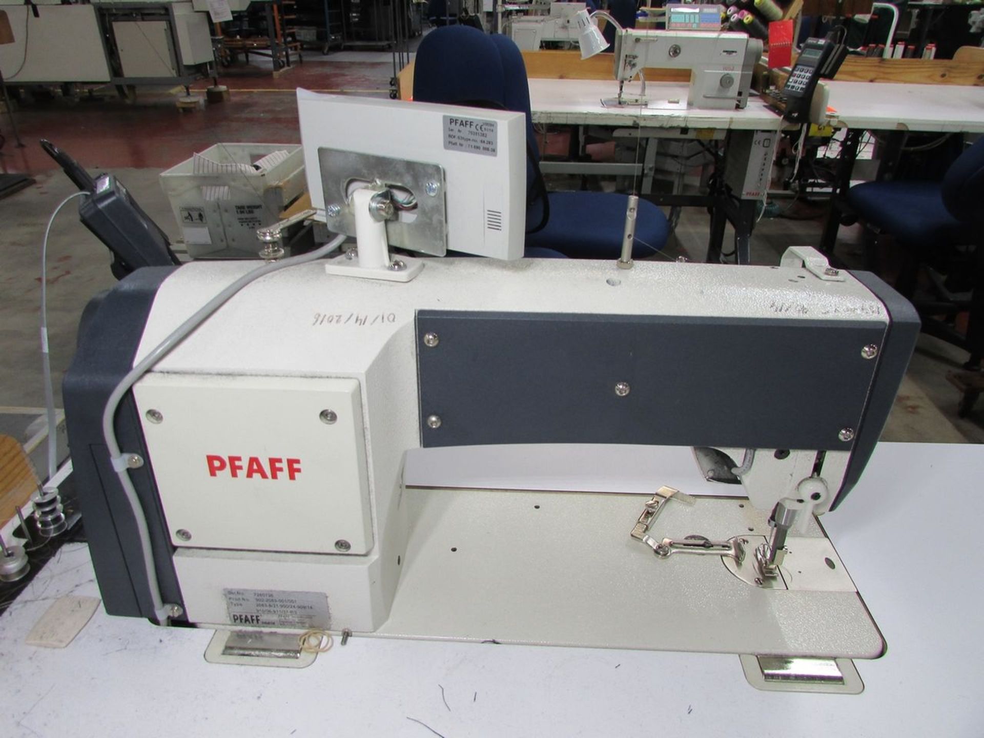 Pfaff Model 2083-8/31-900/24 (S/N: 7260736) Single Needle Lockstitch Sewing Machine, Back Tack, - Image 10 of 11