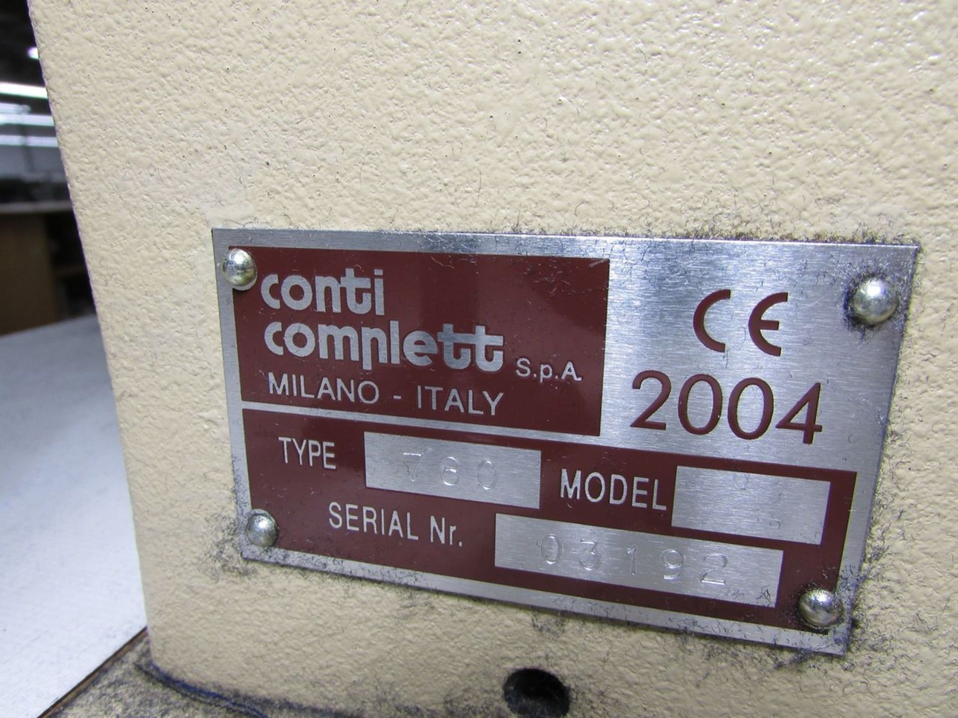 Conti Complett Model 780NP (S/N: 3192) (2004) Single Needle Hand Stitch Sewing Machine and Table - Image 11 of 11