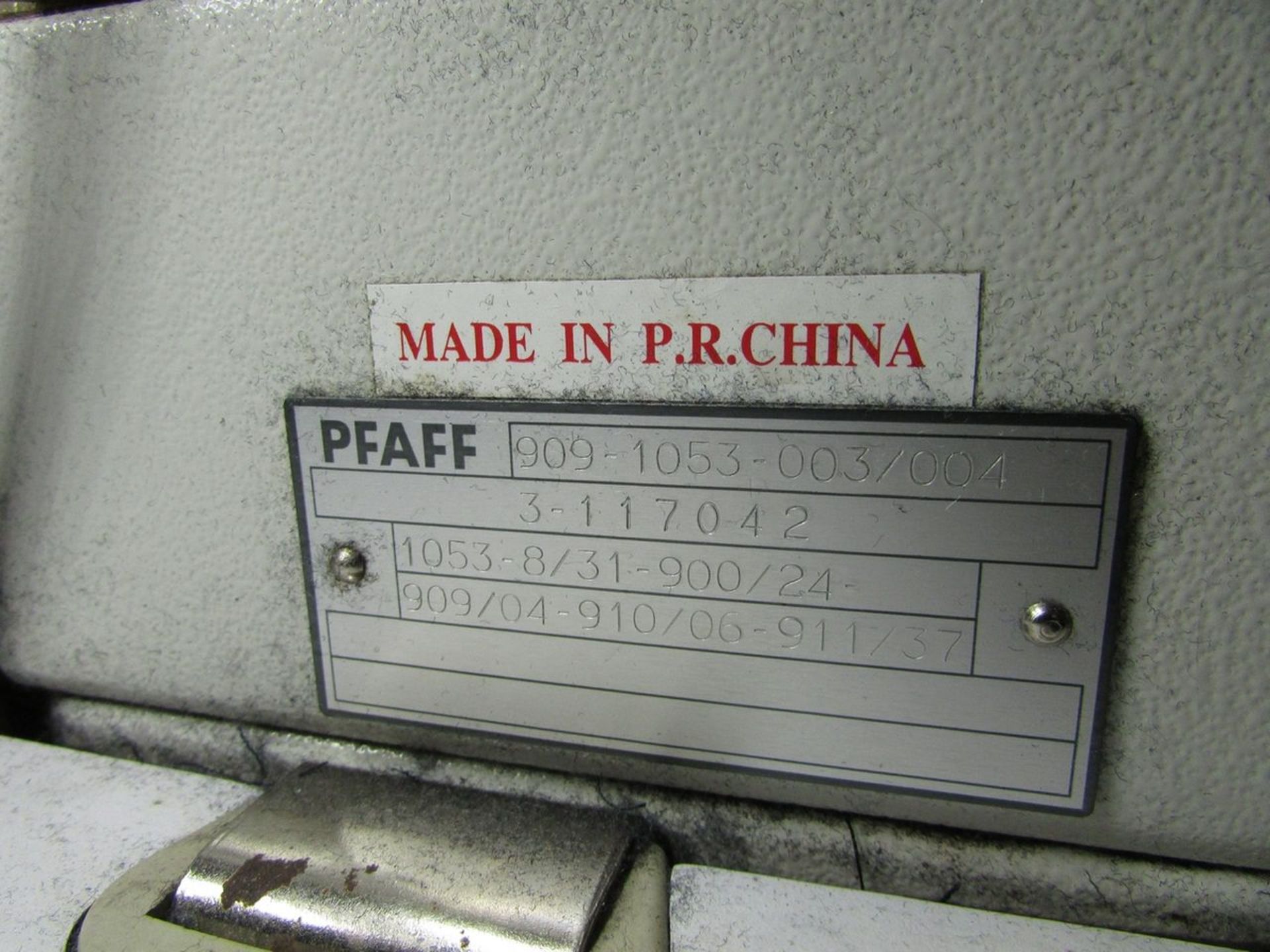 Pfaff Model 1053-8/31-900/24 (S/N: 3-117042) Single Needle Lockstitch Sewing Machine, Trimmer, - Image 10 of 10