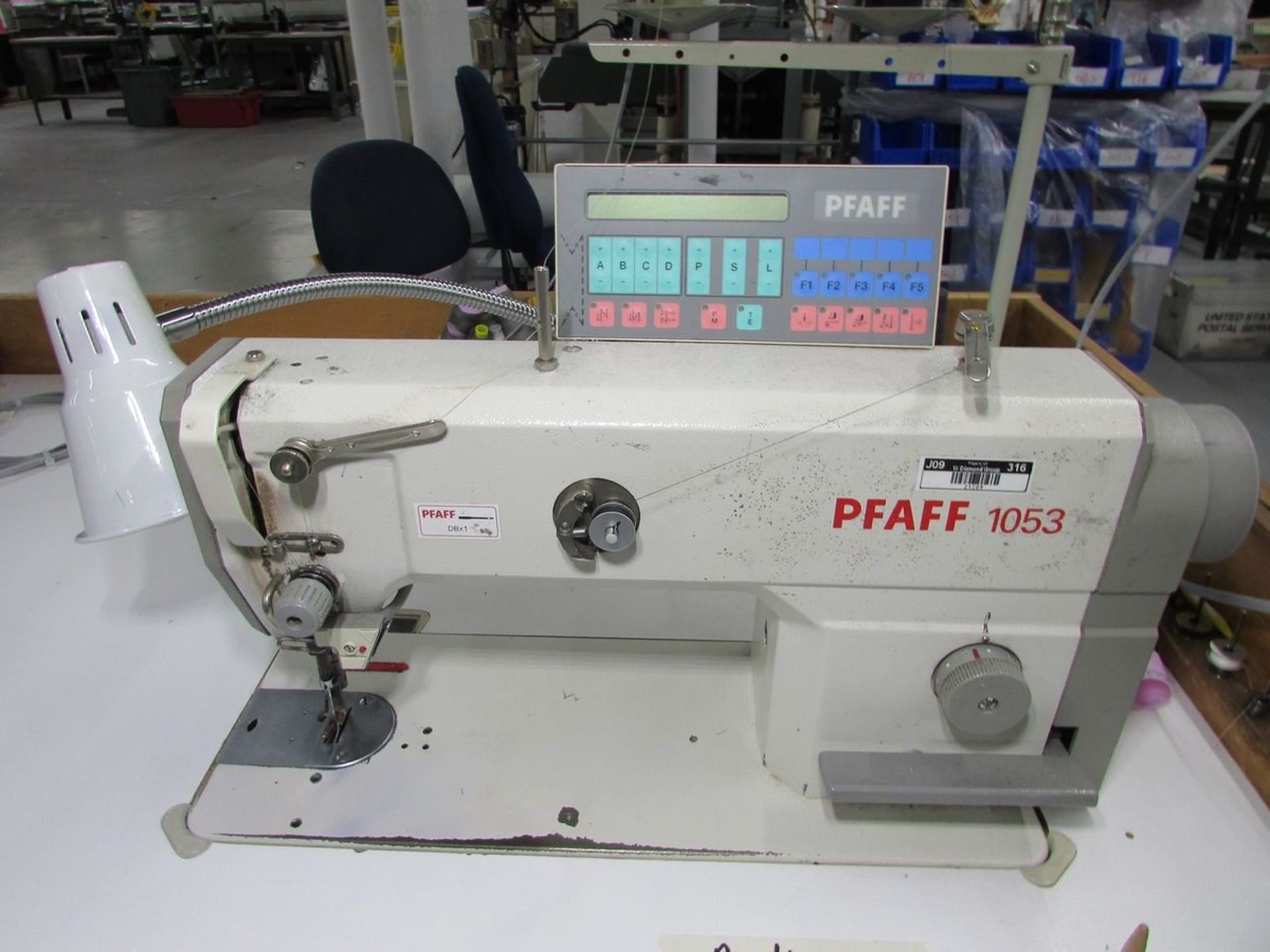 Pfaff Model 1053-8/31-900/24 (S/N: 3-117042) Single Needle Lockstitch Sewing Machine, Trimmer, - Image 3 of 10