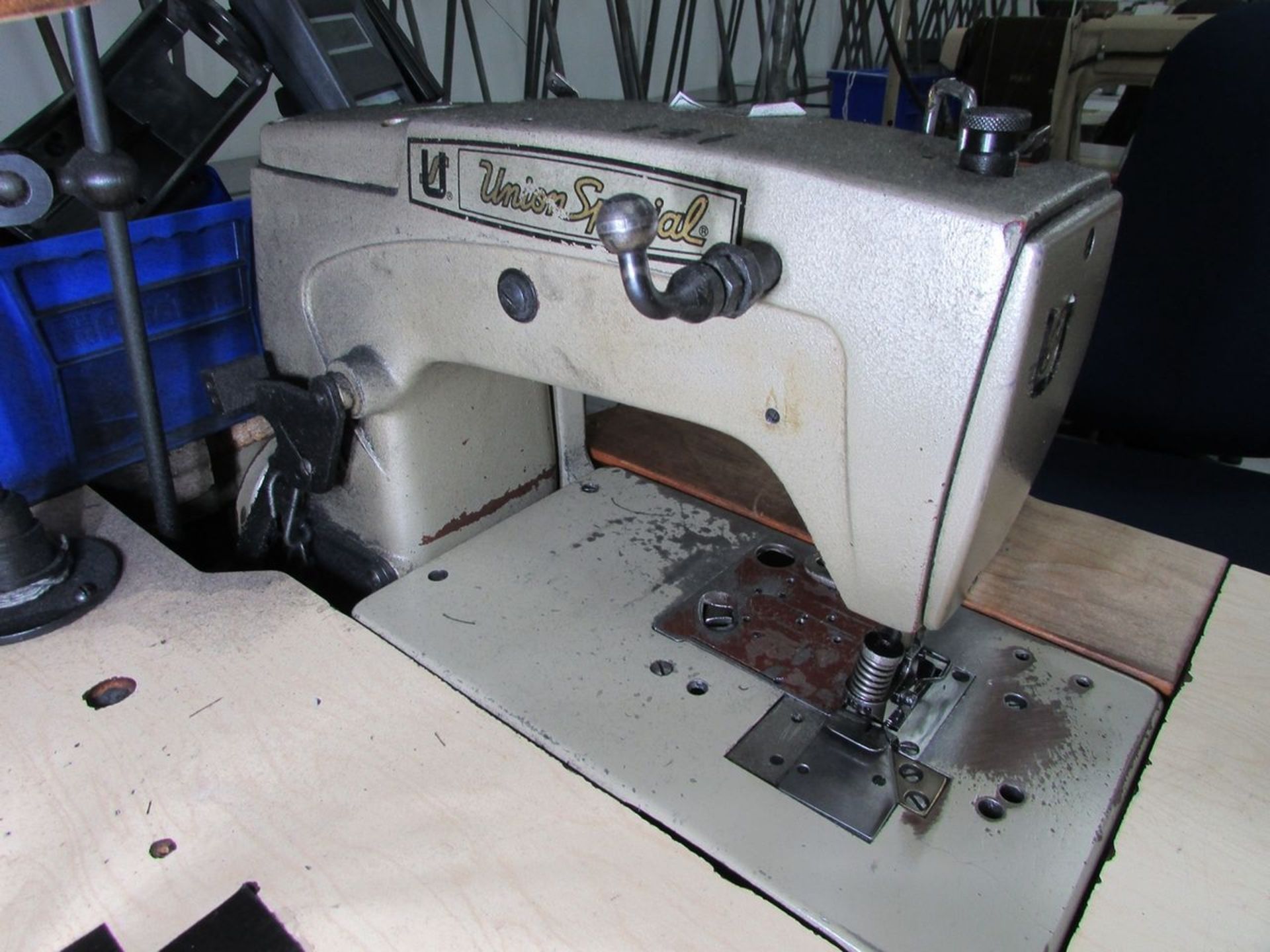 Union Special Model 56300 VZ Single Needle Chainstitch Sewing Machine and Table - Image 8 of 9