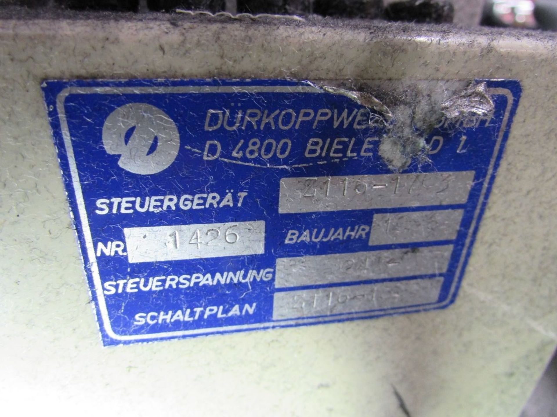 Durkopp Model 697-24155 Single Needle Lockstitch Post Bed Sewing Machine, Auto Needle Positioner, - Image 8 of 8