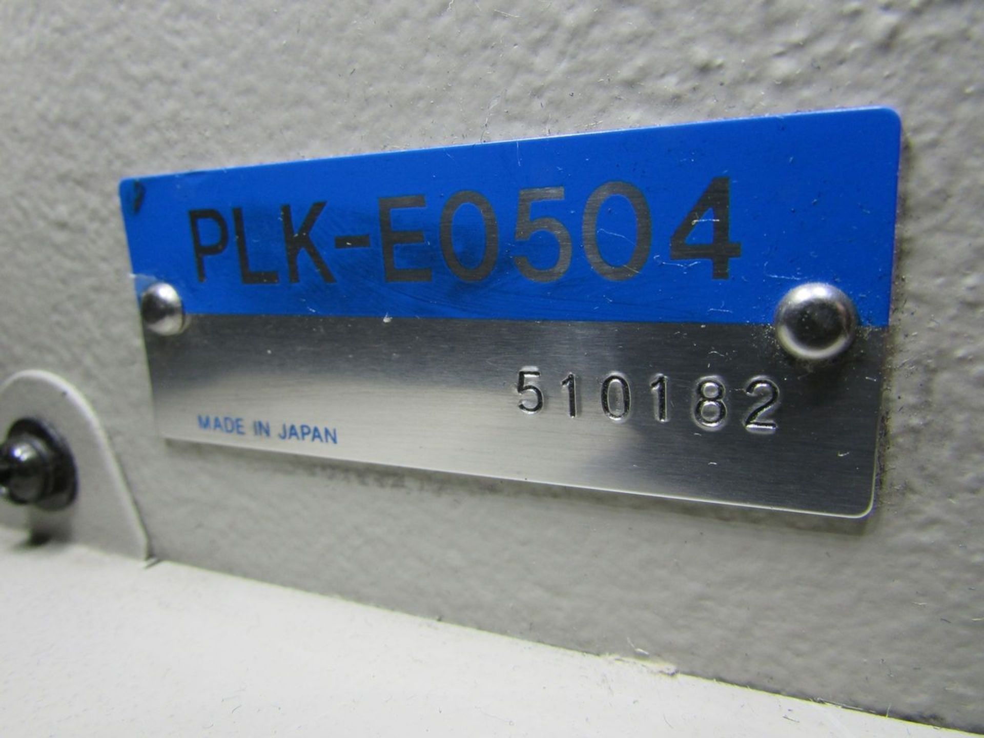 Mitsubishi Model PLK-E0504 (S/N: 510182) (2005) Programmable Single Needle Logo Tacker - Image 13 of 13