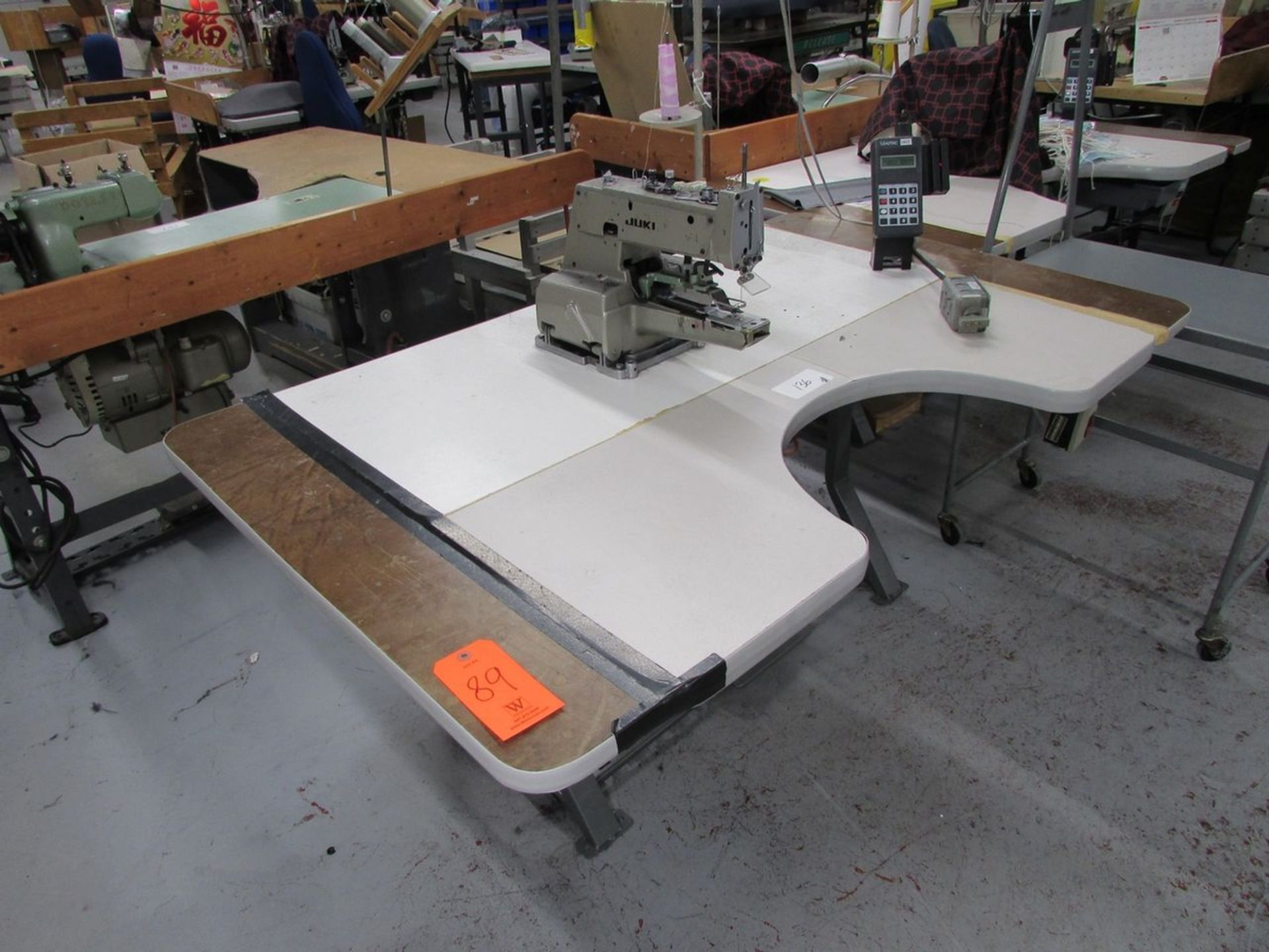 Juki Model MB-373 (S/N: 373052995) Button Sewing Machine and Table - Image 2 of 11