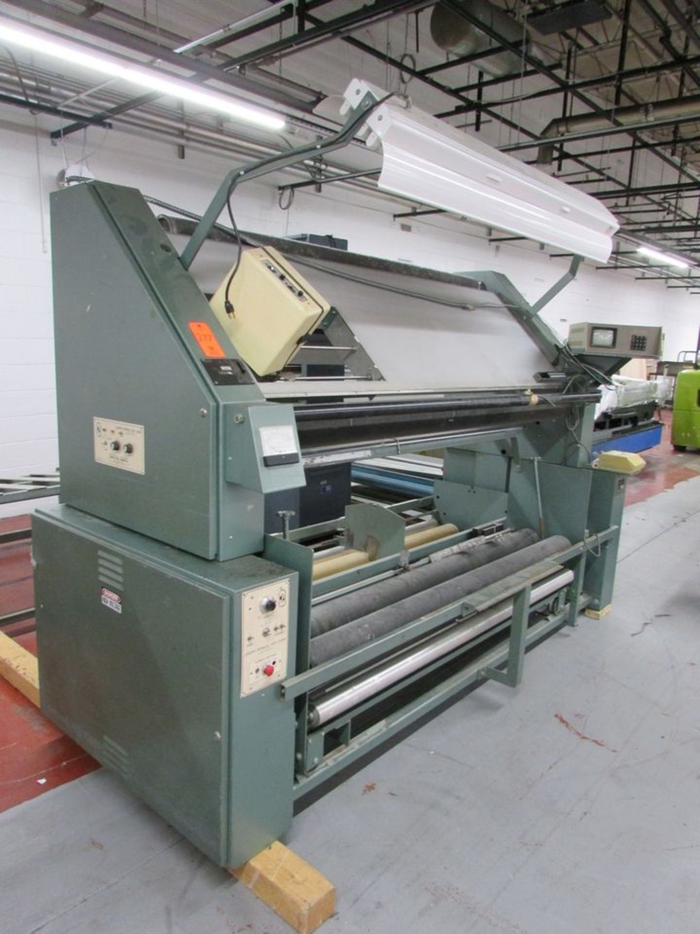 Joseph Pernick Model TM-840 (S/N: 9628) Textile Inspection Machine to Include: Qualicomp Fabric