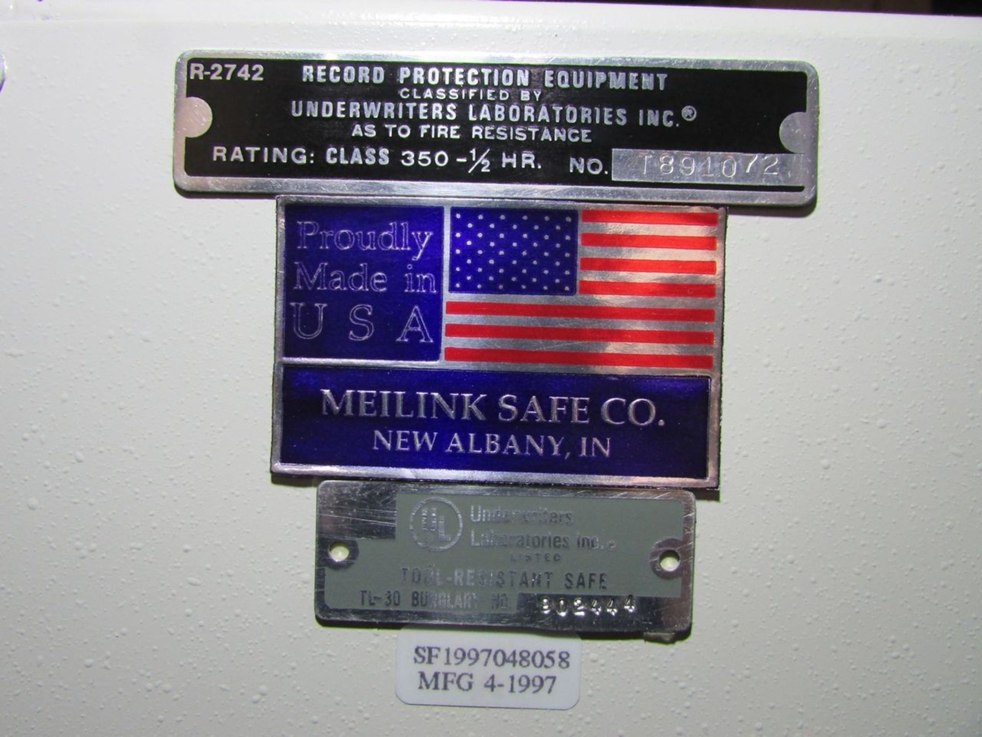 Meilink Model Gibraltar KC6524 (S/N: SF1997048058) (1997) Single Door Safe - Image 4 of 4