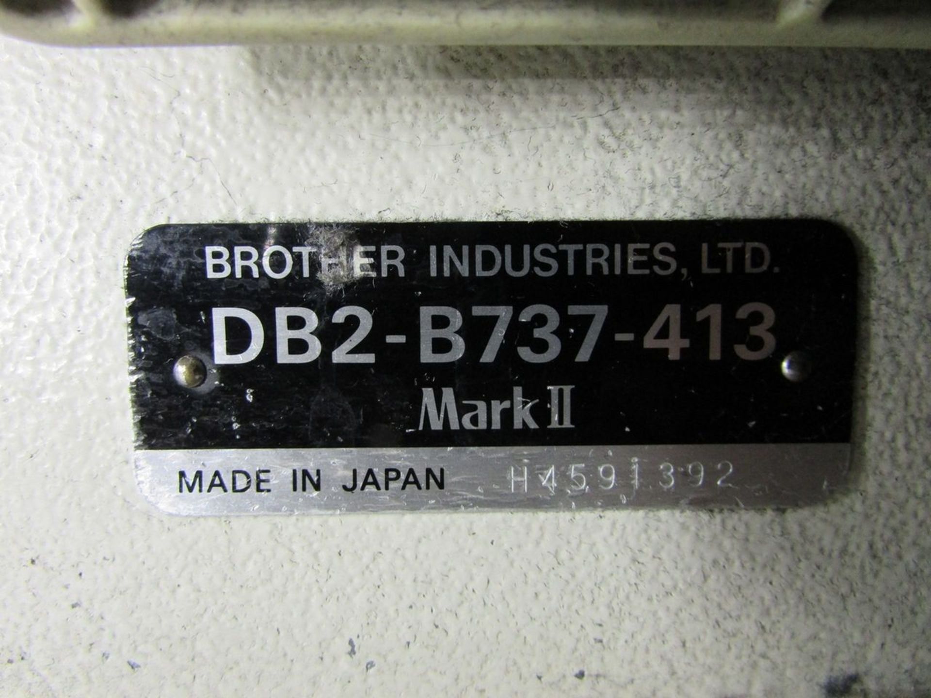Brother Model DB2-B737-413 (S/N: H4591392) Single Needle Lockstitch Sewing Machine, Needle Feed, - Image 10 of 10