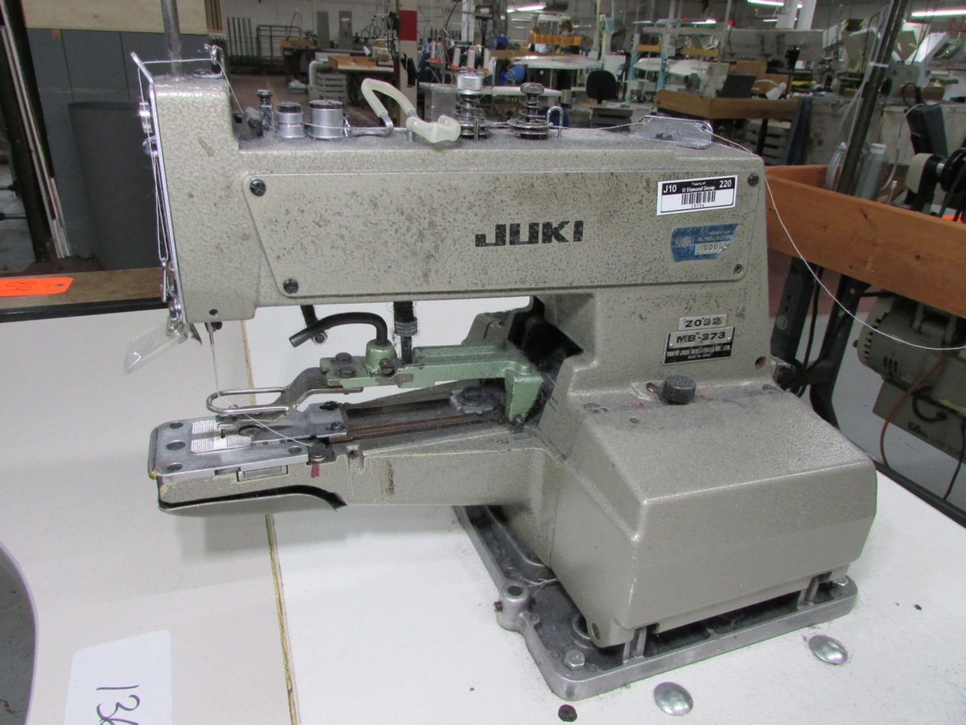 Juki Model MB-373 (S/N: 373052995) Button Sewing Machine and Table - Image 4 of 11