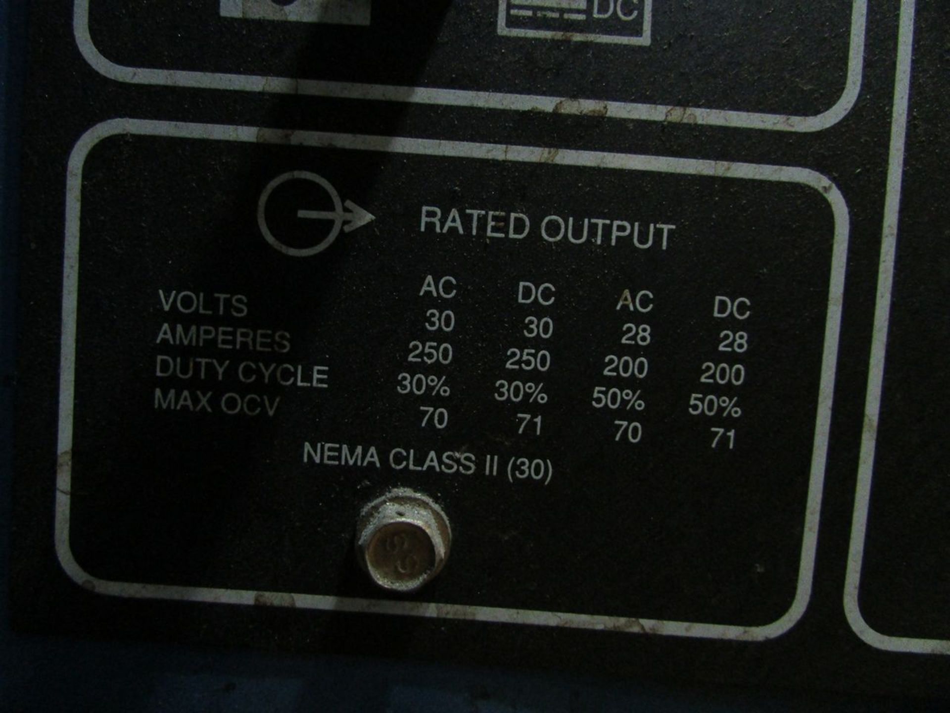 Miller Model Dialarc 250 AC/DC (S/N: JK700300) (1989) 250 AMP CC AC/DC Arc Welder - Image 5 of 5