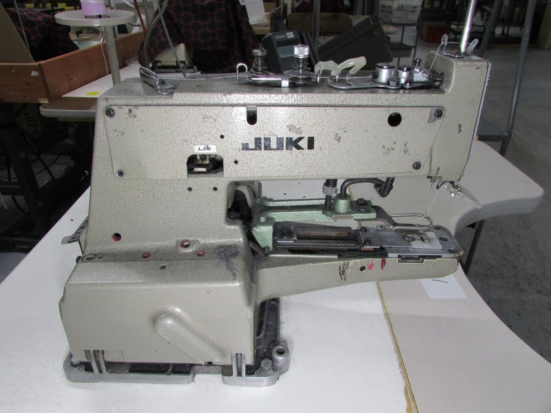 Juki Model MB-373 (S/N: 373052995) Button Sewing Machine and Table - Image 7 of 11