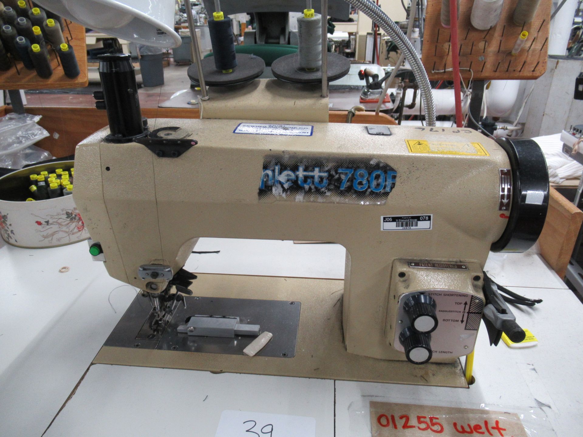 Conti Complett Model 780NP (S/N: 3192) (2004) Single Needle Hand Stitch Sewing Machine and Table