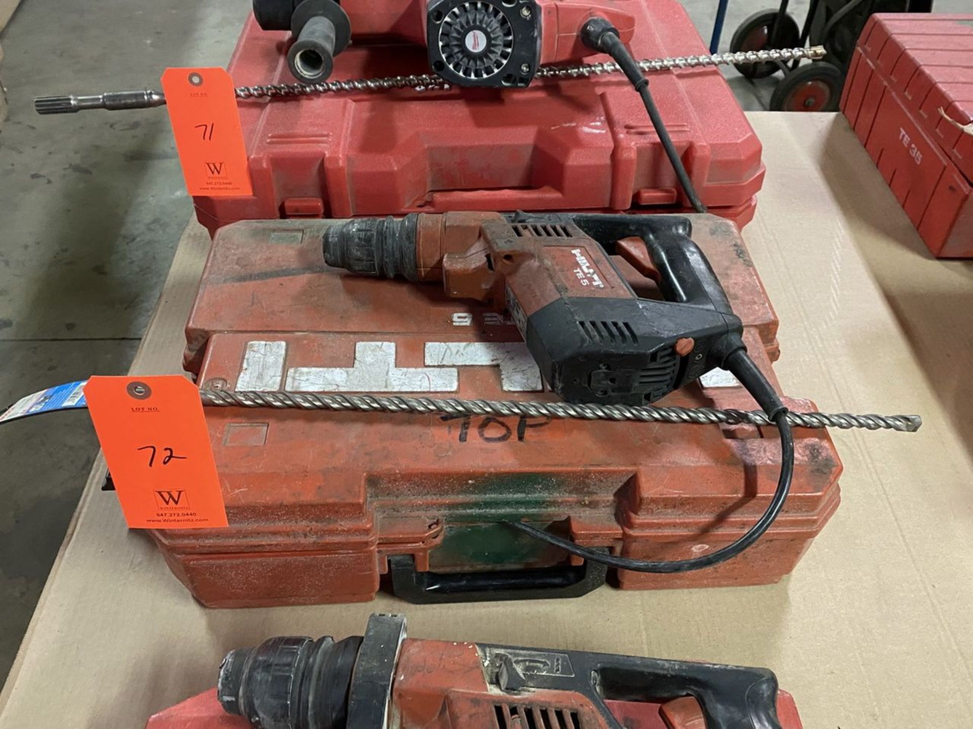 Hilti 1/2 in. Model TE-5 Rotary Hammer; 115-V, AC, with 1/2 in. Drill and Carrying Case