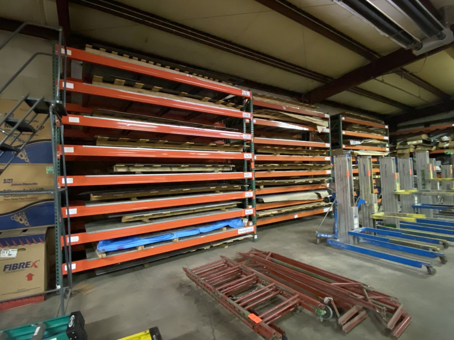 Lot - (3) Sections of Interlake Medium Duty Adjustable Pallet Racking; Each Section 8-Tier, (16)