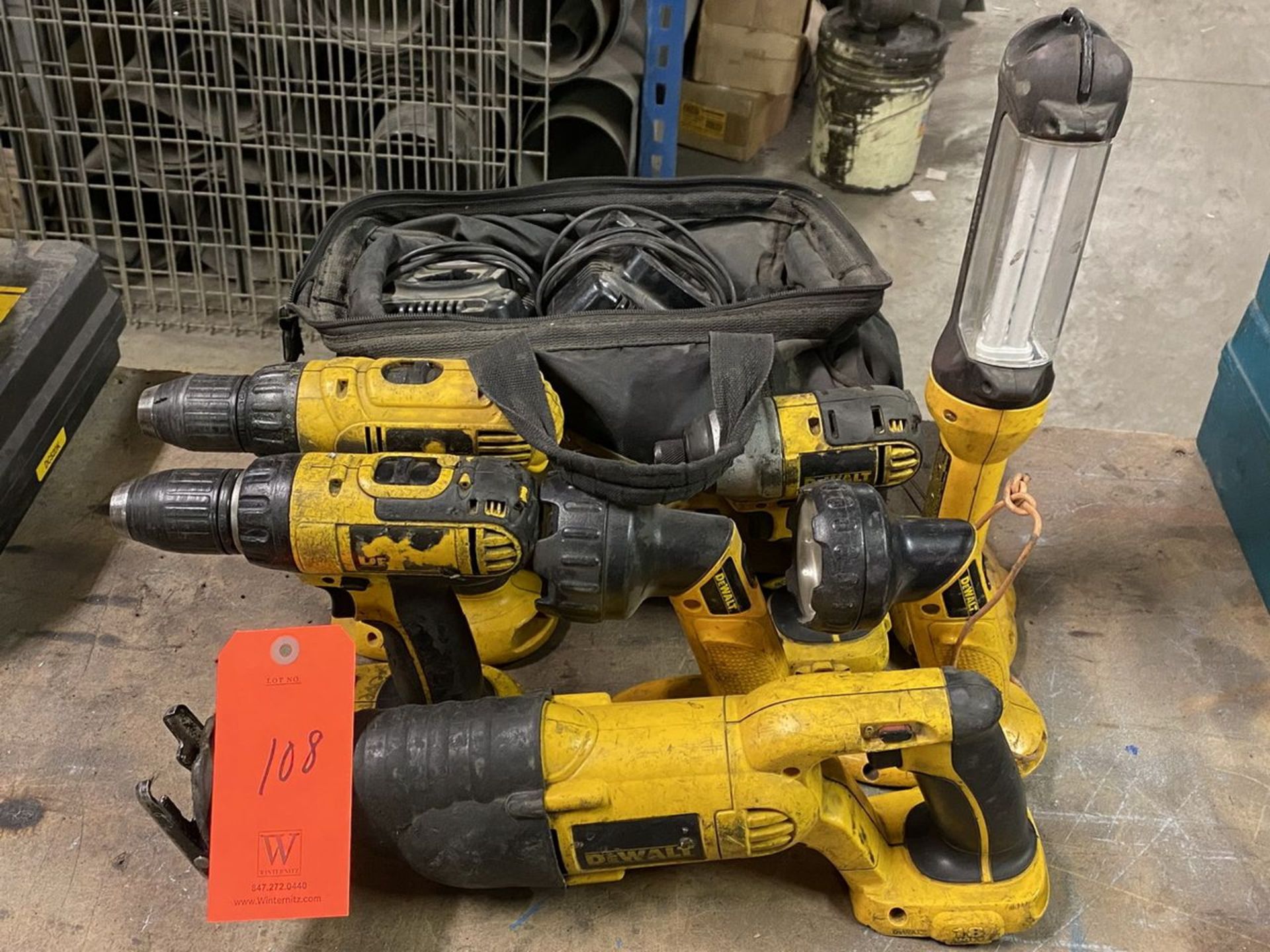 Lot - DeWalt Cordless Tool, to Include: (2) Drill/Drivers; (1) Impact Driver; (1) Sawzall; (3)