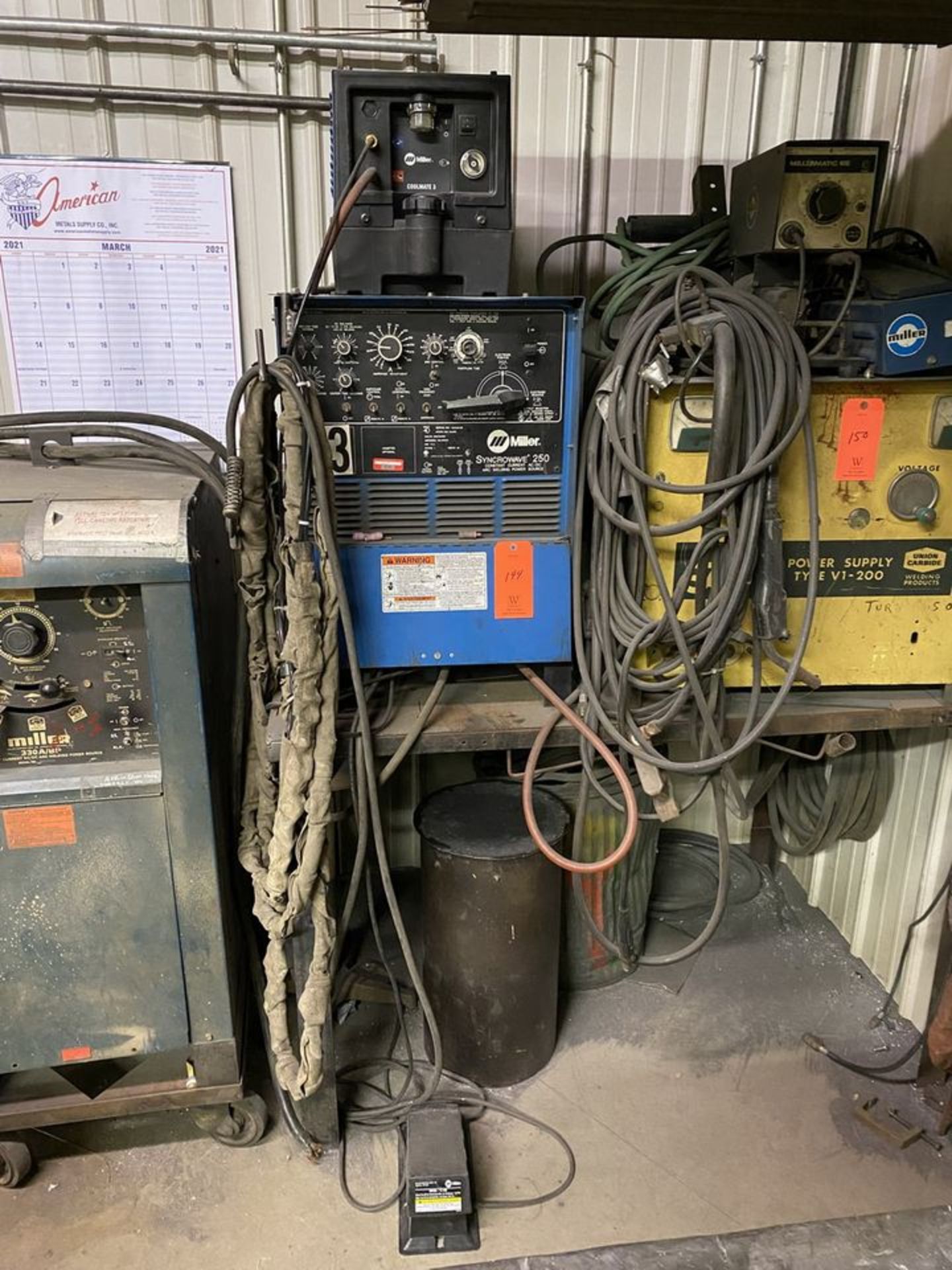 Miller Syncrowave 250 Constant Current CC-AC/DC Arc Welding Power Source, S/N: KD548490; with