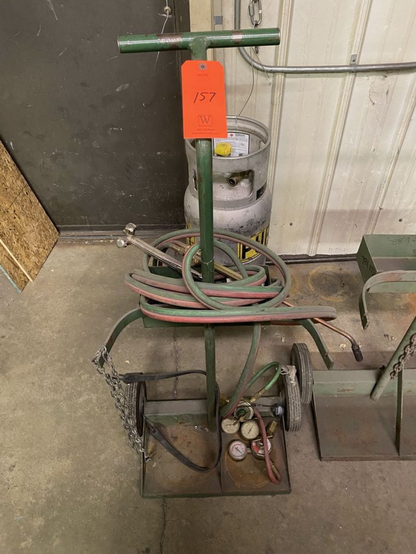 Acetylene Portable Torch Cart, with Hoses & Gauges (No Tank)
