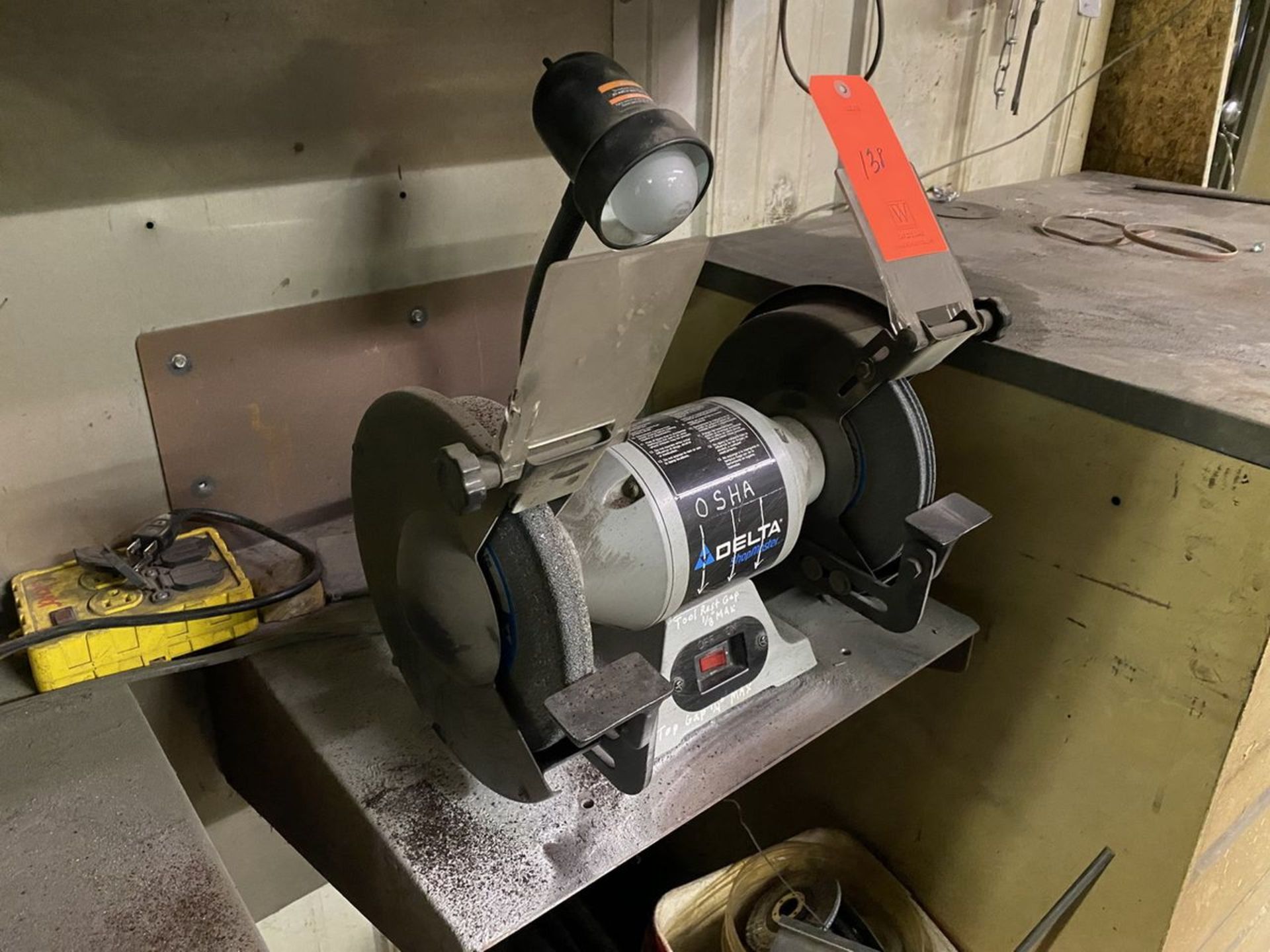 Delta Shopmaster 8 in. Model GR350 Double End Bench Grinder, S/N: 2008-26-XL002586; with 5/8 in. - Image 2 of 3