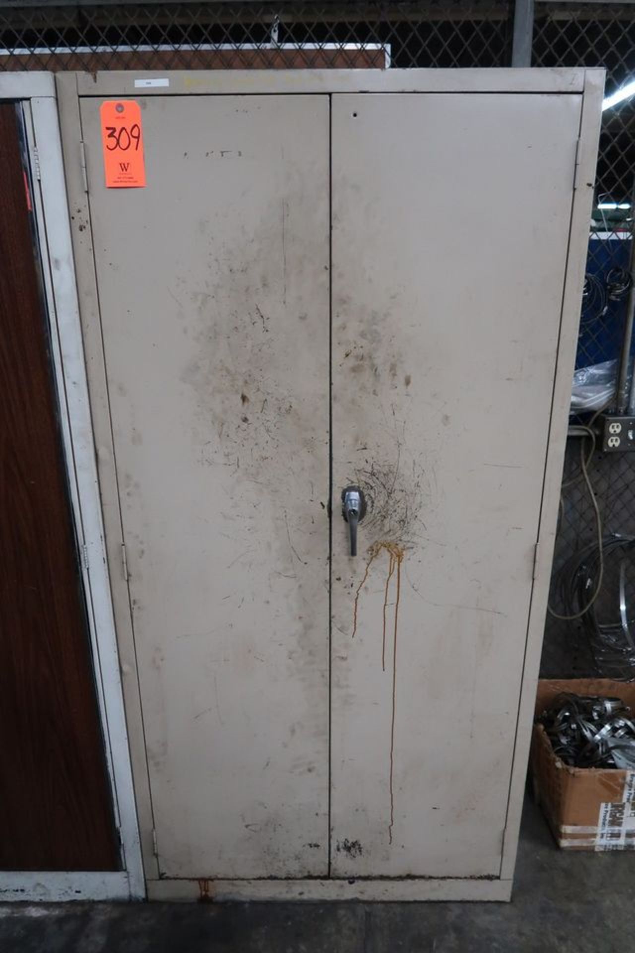 Steel 2-Door Cabinet with Contents of Taps, Tap Wrenches, Steel Stamps, Dies, Die Wrenches, Biax