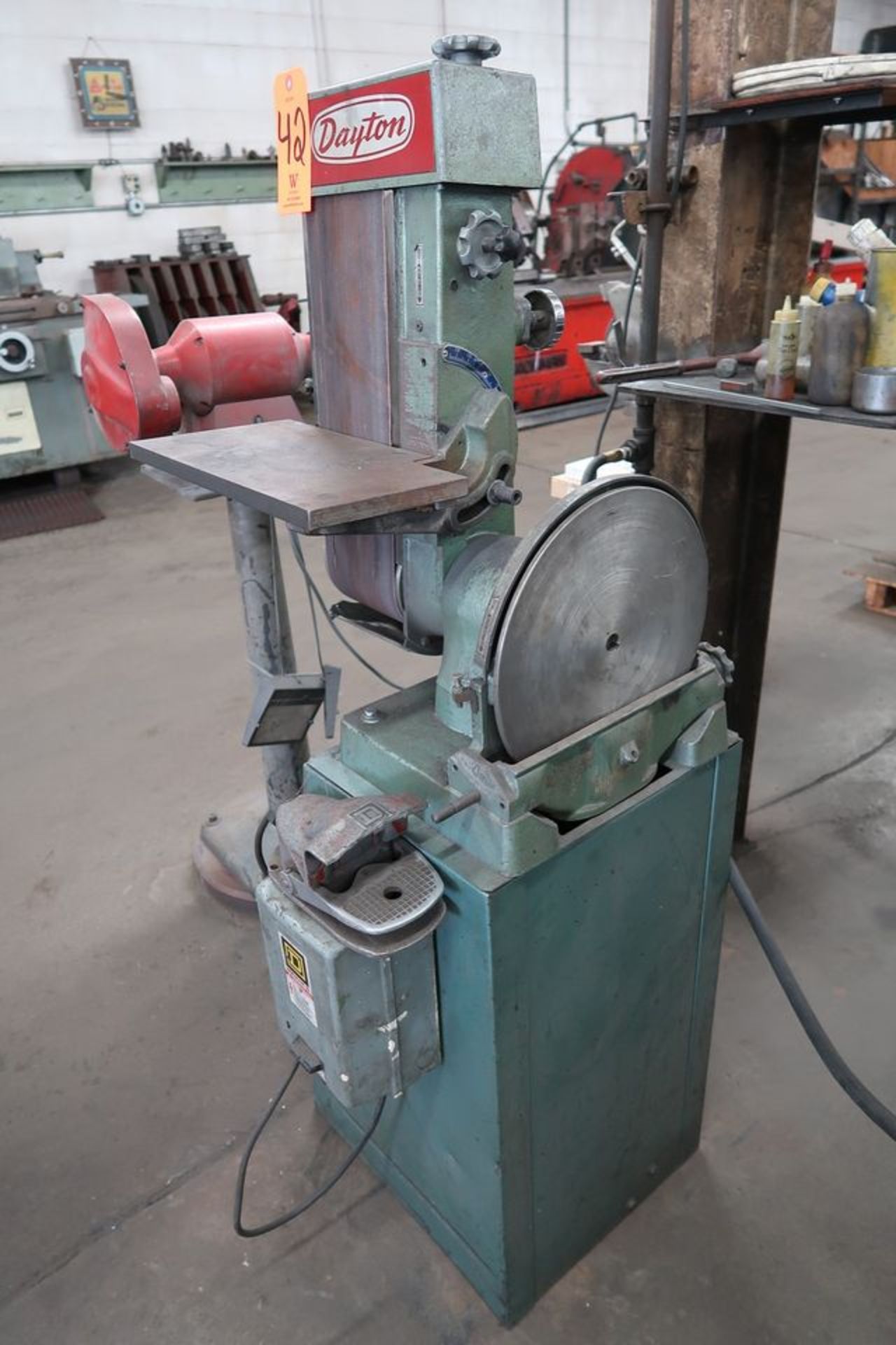 Dayton 6 in. Belt and 12 in. Disc Model 3Z356 Grinder/Sander, S/N: 8090176; with Related Belts - Image 2 of 3