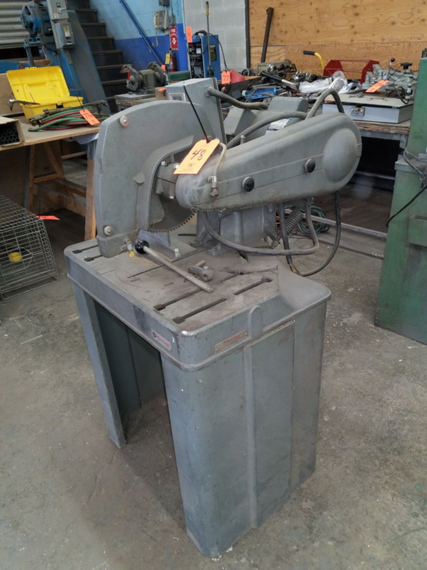 Rockwell Delta 12 in. Model 20-100 Cut-Off Saw, S/N: 1655081; with Carbide Tooth Blade, 3-HP, 115/ - Image 2 of 2