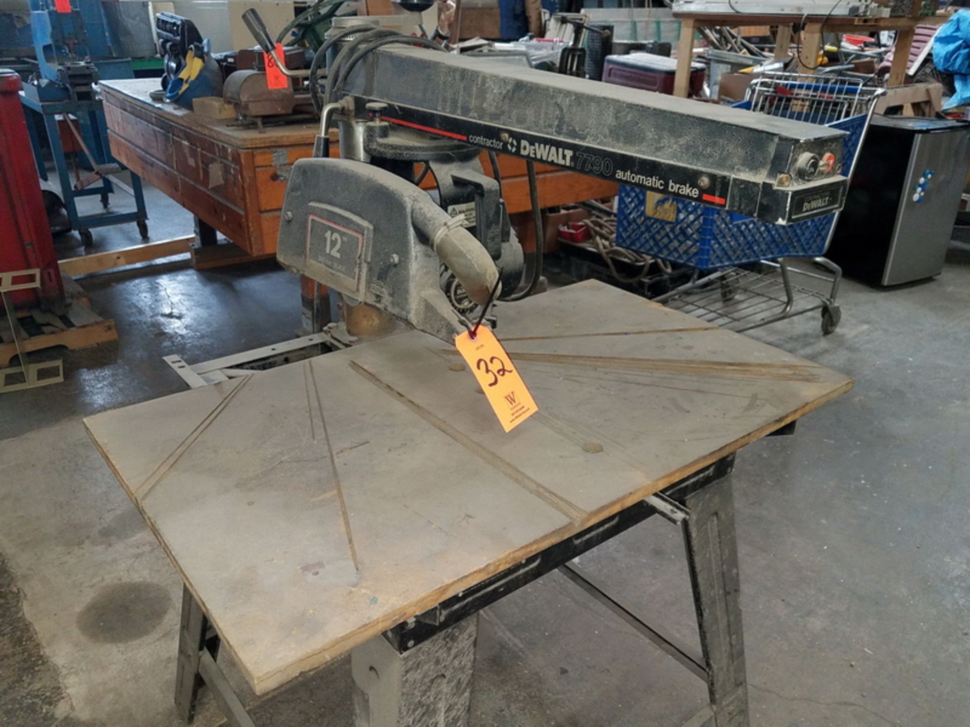 DeWalt 12 in. Model 7790 Radial Arm Saw, S/N: 5797; 3.5-HP, 120 208-240-Volt - Image 2 of 3