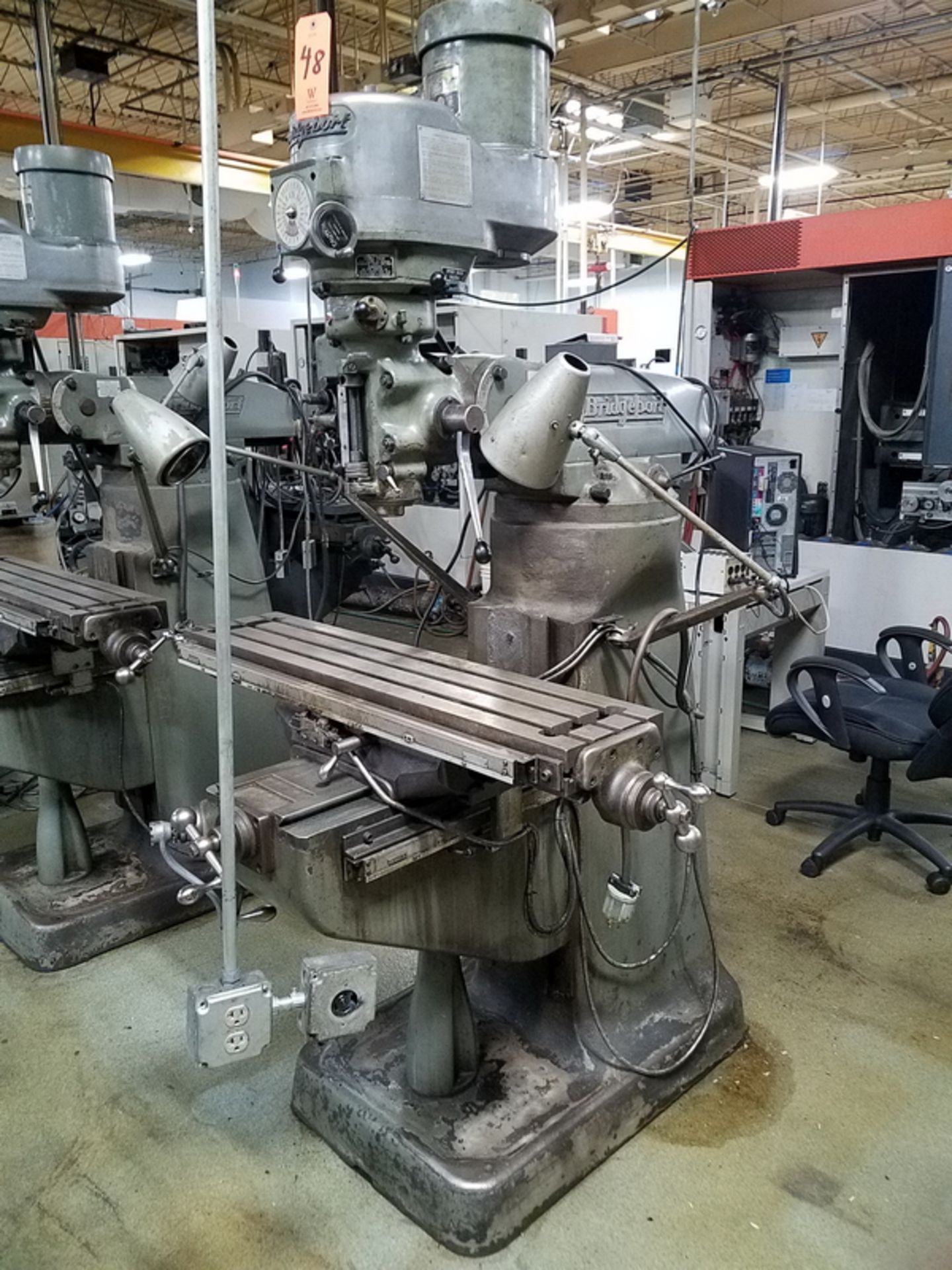 Bridgeport 1-1/2 HP Vertical Milling Machine, S/N: 167856; with R8 Spindle, 5 in. Quill - Image 3 of 5