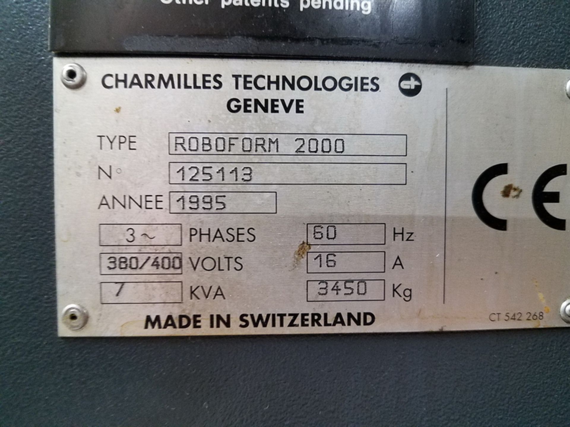 Charmilles Technologies Roboform 2000 CNC Electrode EDM, S/N: 125113 (1995); with 22 in. x 15-1/2 - Bild 5 aus 7