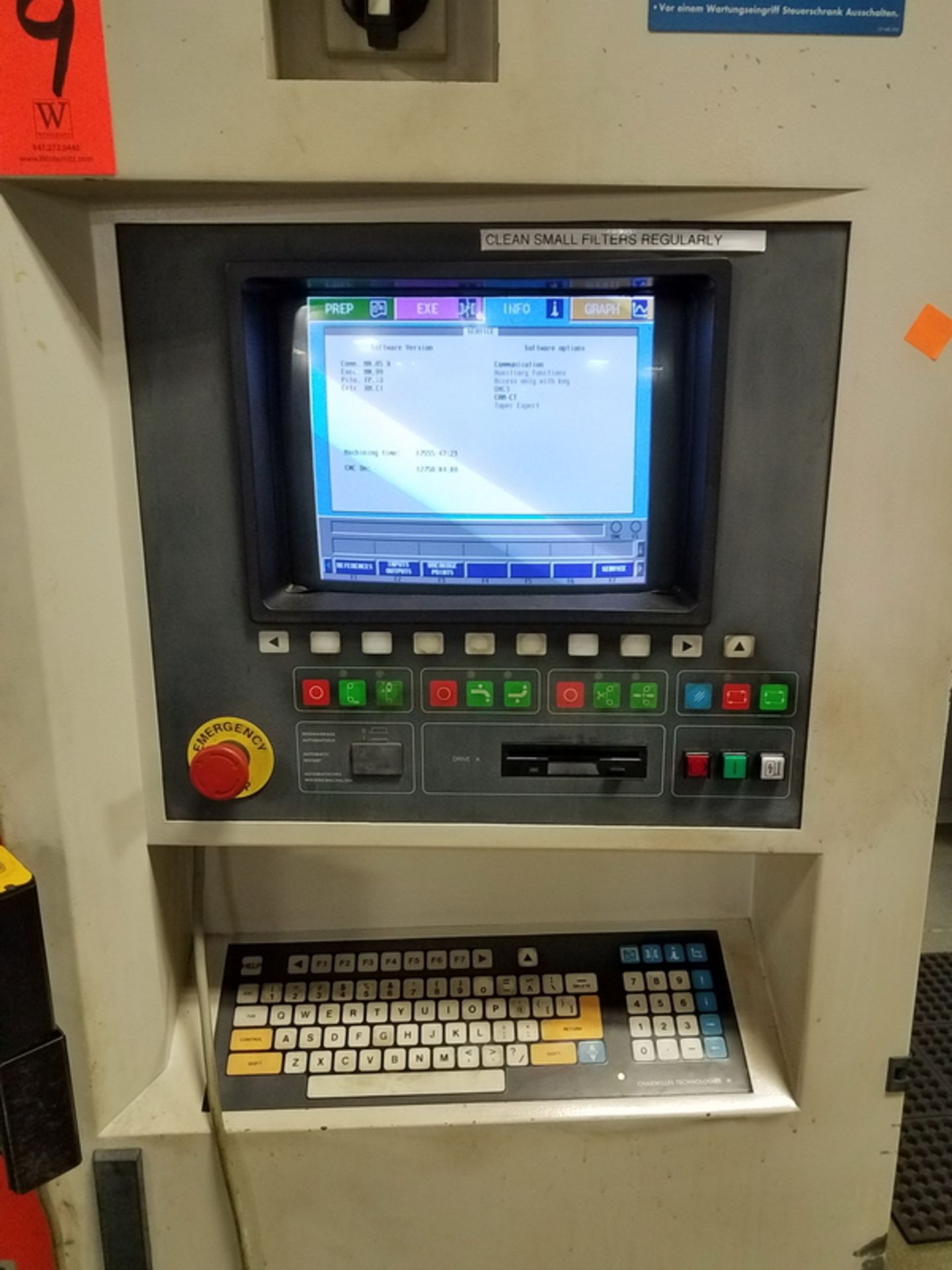 Charmilles Technologies Robofil 290 CNC Wire EDM, S/N: 5.2748/330179 (1996); 380-Volt, 60-Hz, 3- - Image 7 of 11