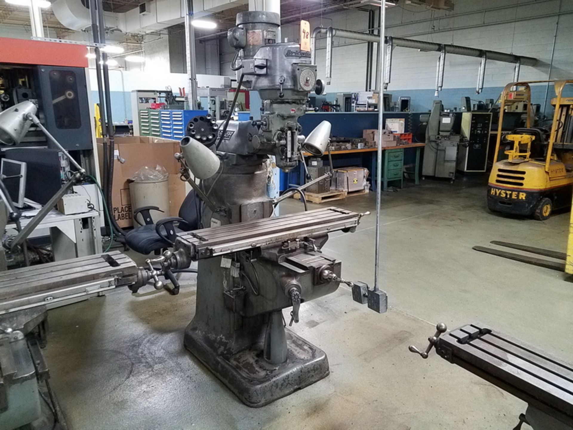 Bridgeport 1-1/2 HP Vertical Milling Machine, S/N: 167856; with R8 Spindle, 5 in. Quill