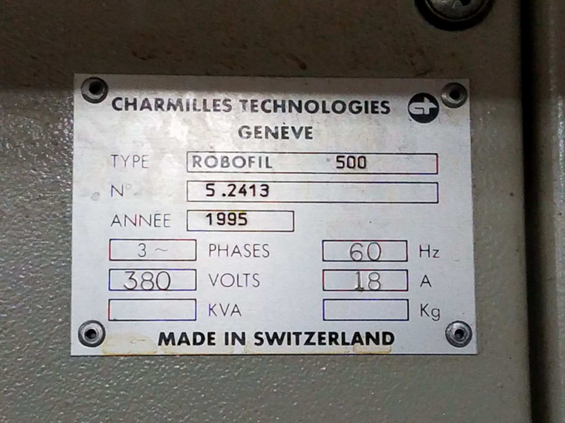 Charmilles Technologies Robofil 310 CNC Wire EDM, S/N: 5.2413 (1995); with X-Axis Travel: 15.75 in., - Image 9 of 10