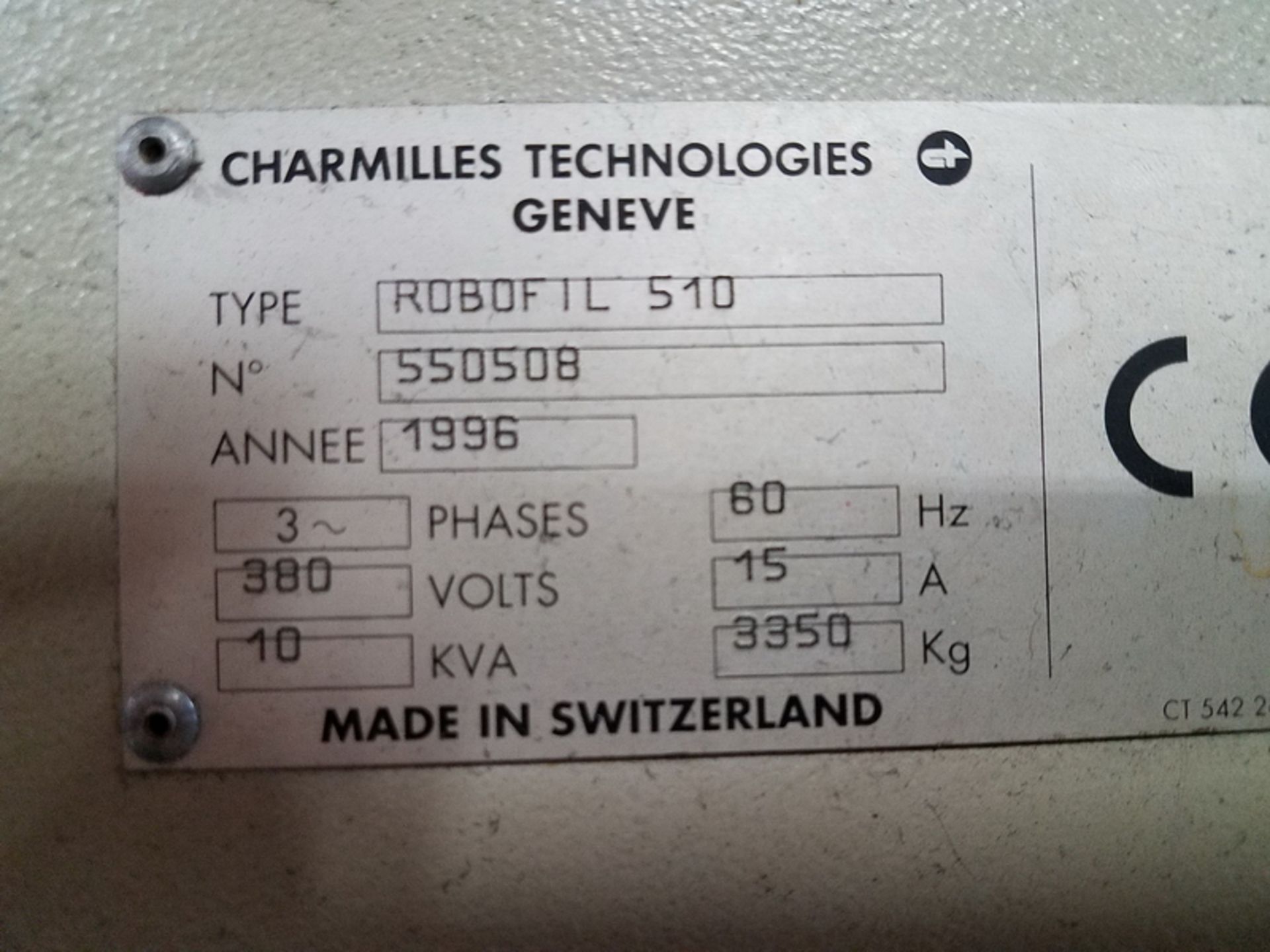 Charmilles Technologies Robofil 510 CNC Wire EDM, S/N: 550508 (1996); with X-Axis Travel: 700-mm, - Image 8 of 9