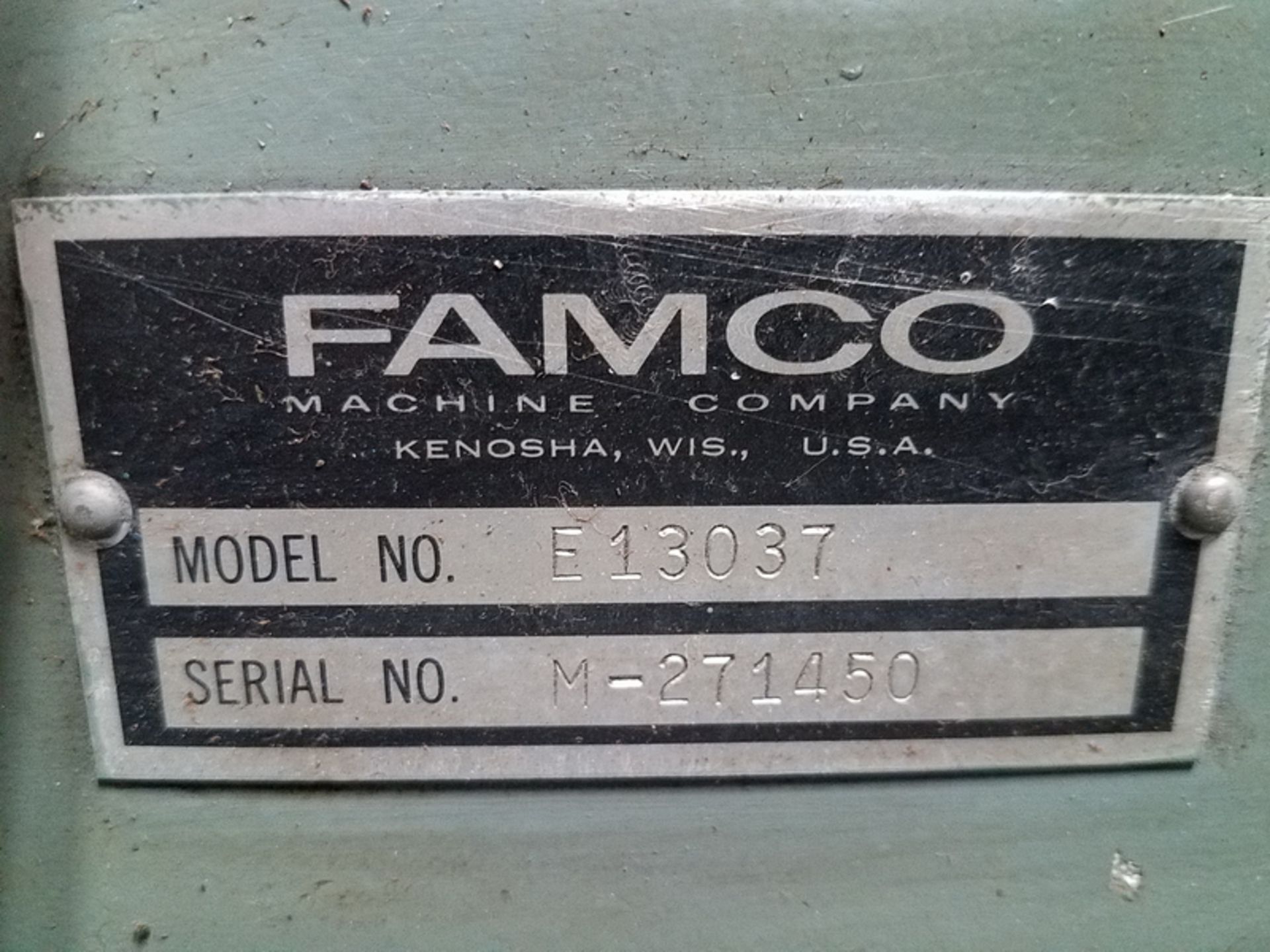 Famco 3-HP Model 150 Vertical Milling Machine, S/N: M-271450; with Rapid Feed, R-8 Spindle, 4.5 - Image 5 of 5