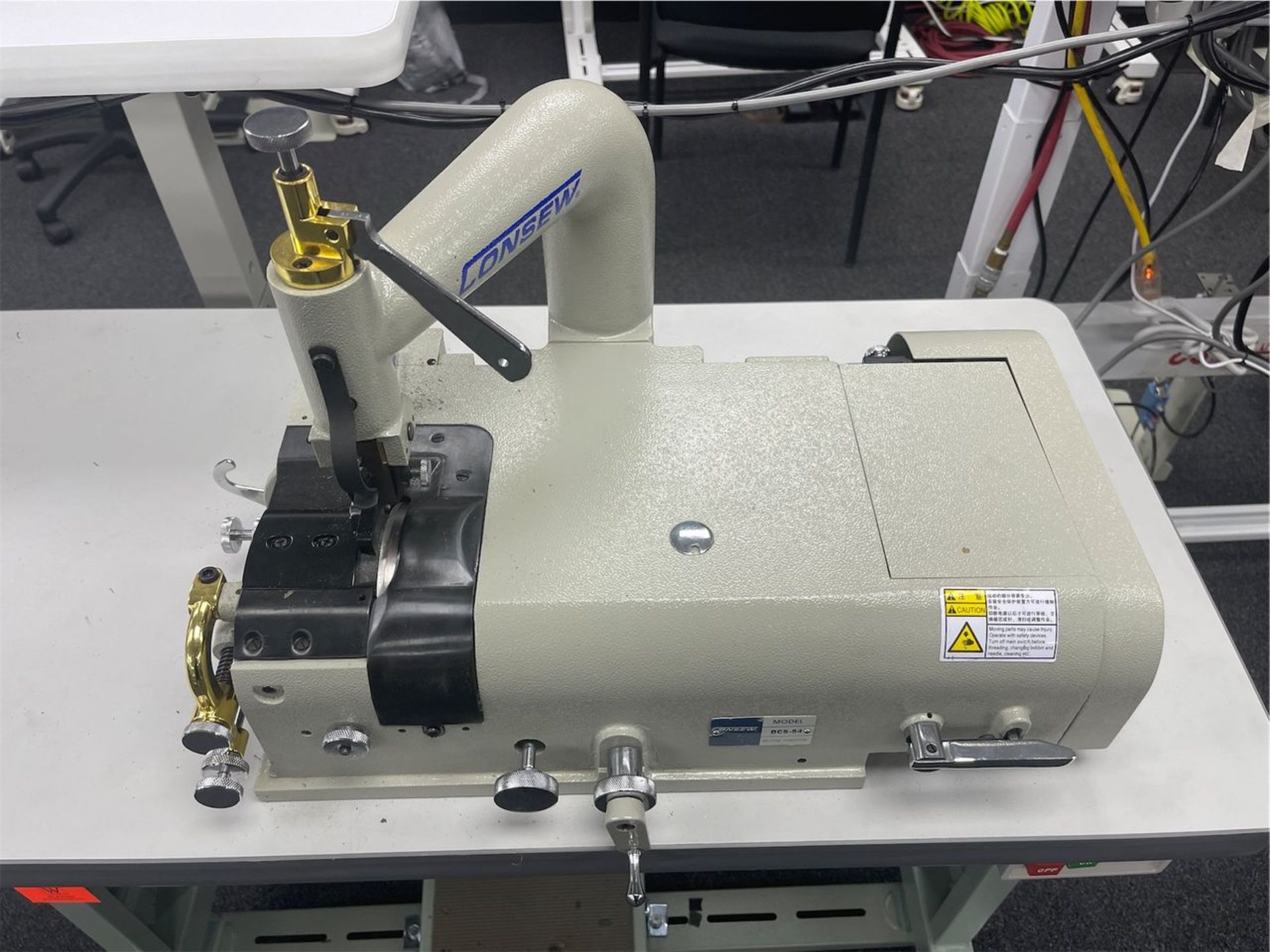 Consew Model DSC-S4 Skiving Machine; with ISM CB-75 Servo Motor, 20 in. x 48 in. Portable Table - Image 2 of 8