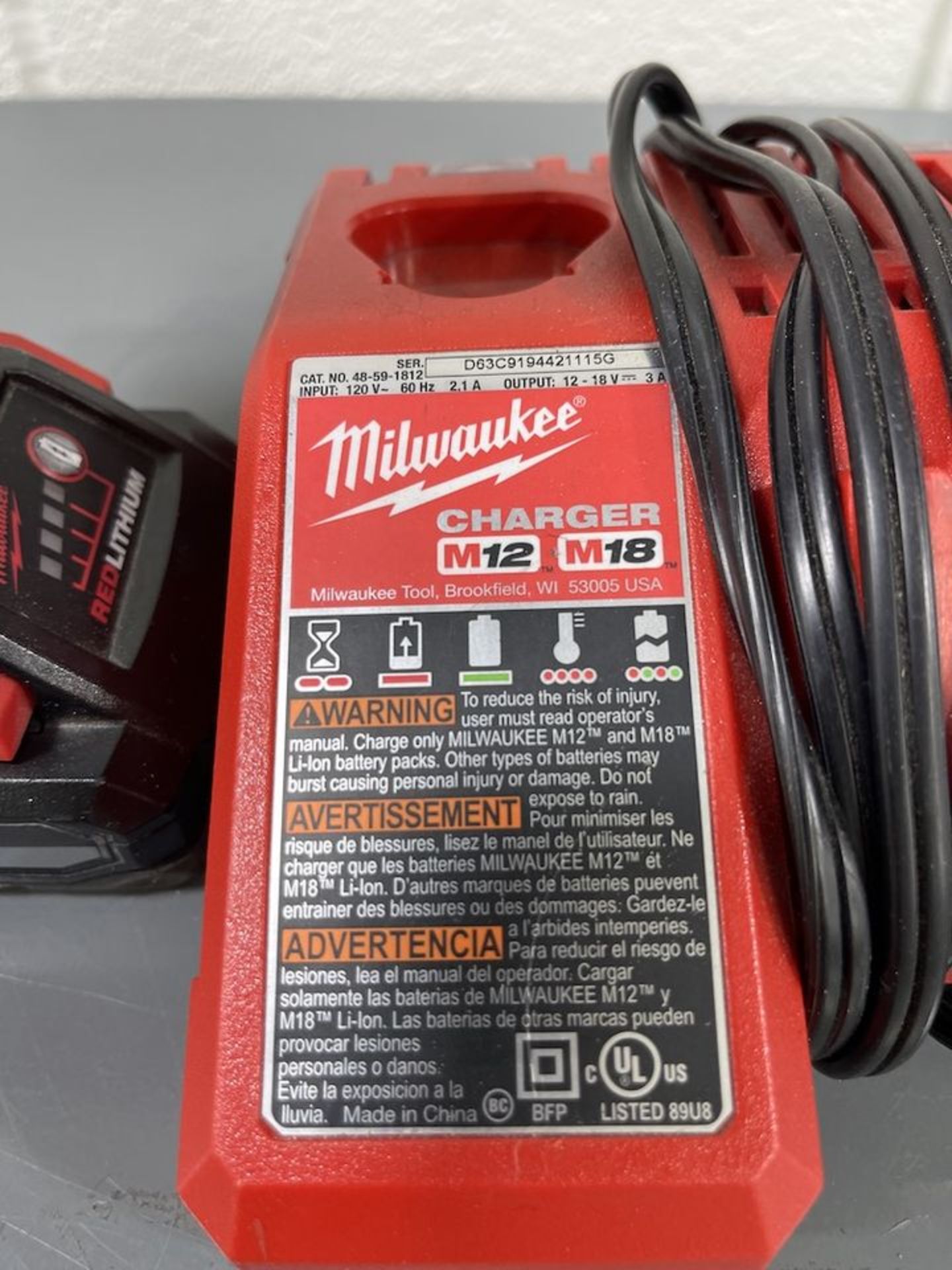 Lot - (1) Milwaukee 1/4 in. 18-V Hex Impact Driver; (1) Milwaukee 1/2 in. 18-V Drill Driver; - Image 4 of 4