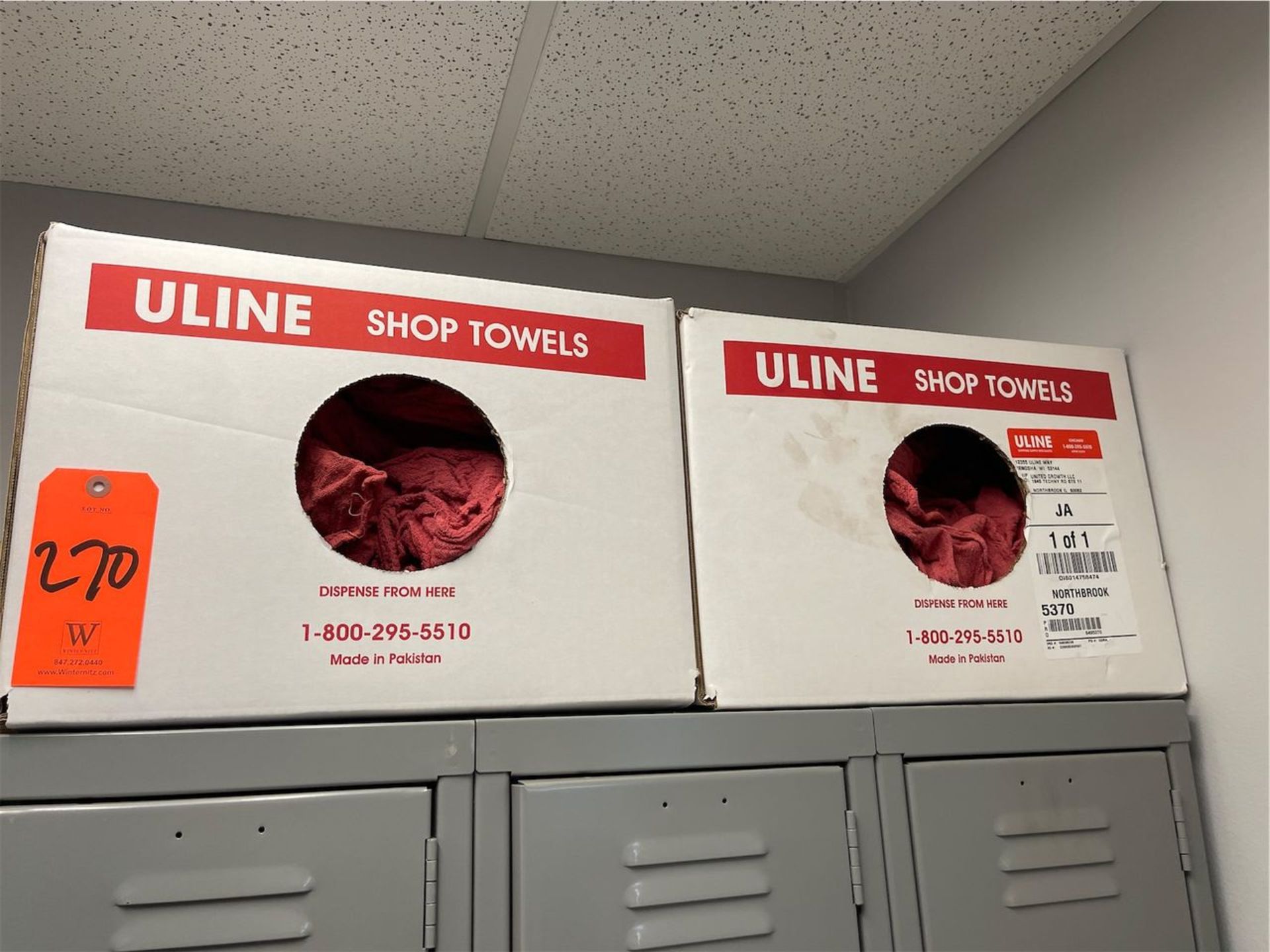 Lot - (2) Boxes of U-Line Shop Towels