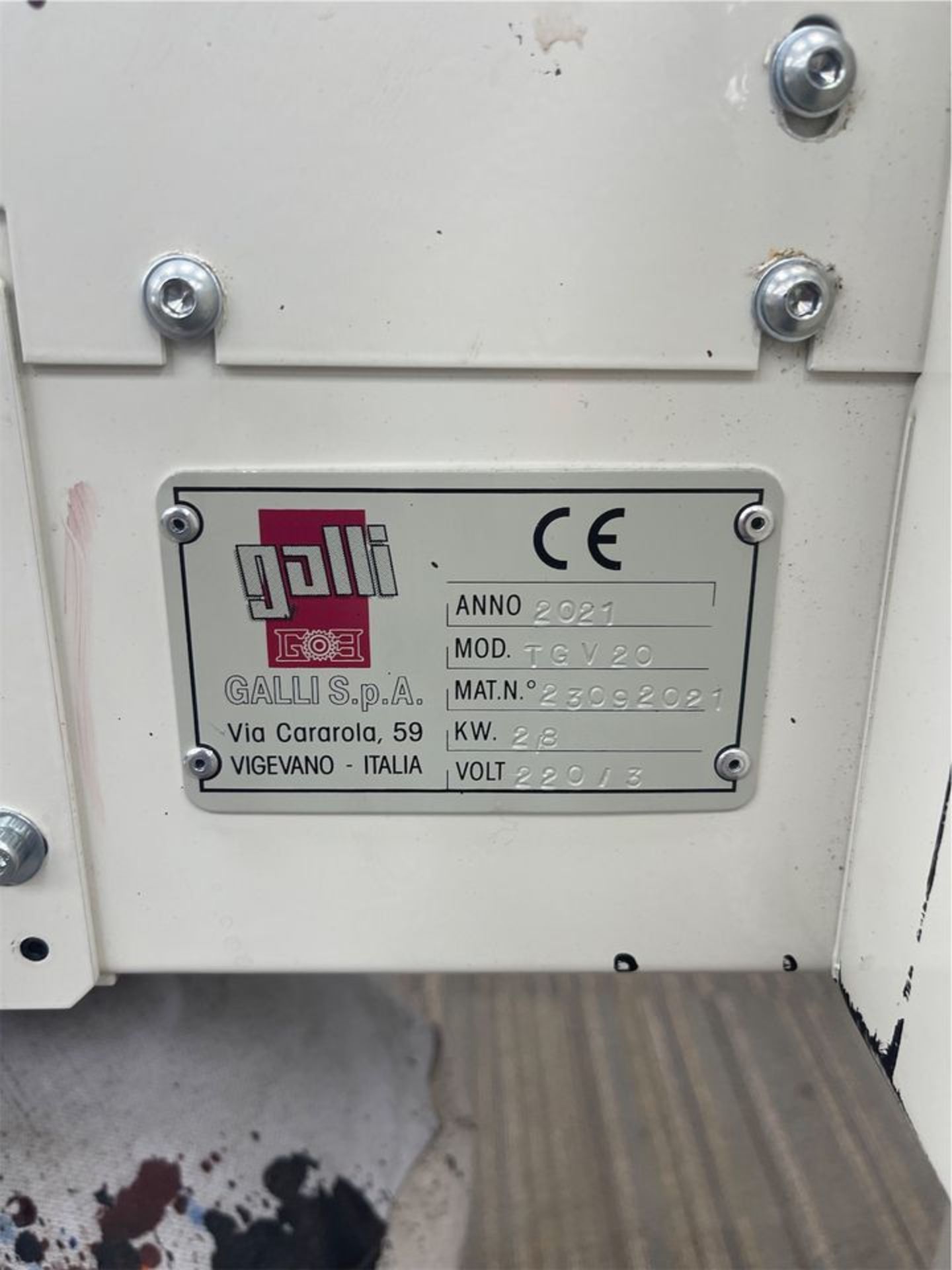 Galli 4 in. x 66 in. Model TGV 20 Automatic Conveyorized Drying Tunnel, S/N: 23092021 (2021); 1500 C - Image 5 of 6