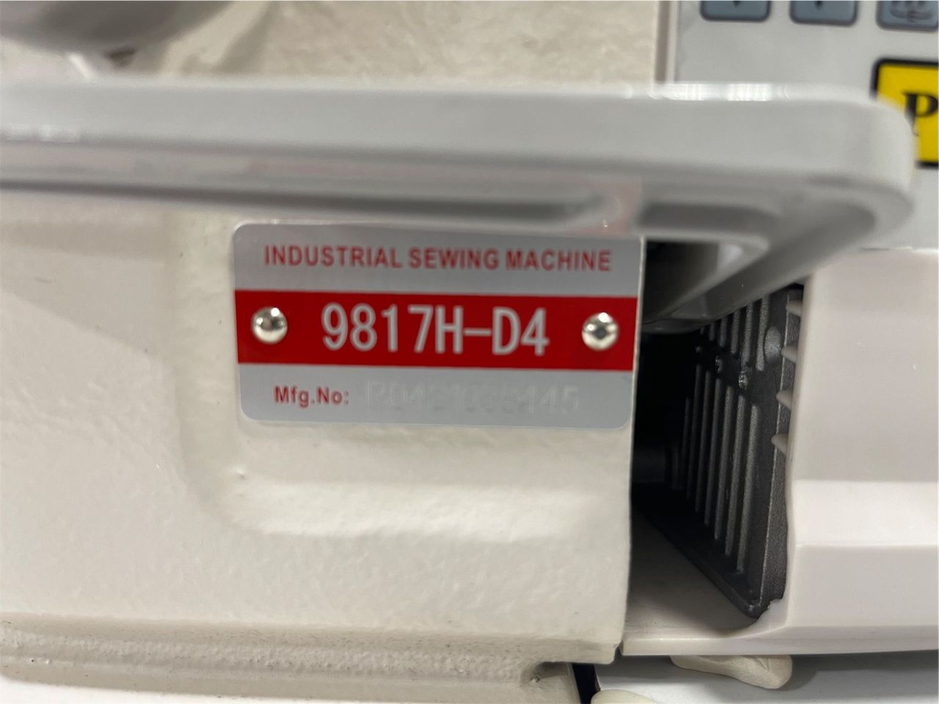 Nitron Model 9817H-D4 Single Needle Needle Feed Sewing Machine, S/N: B0421038445; with Lockstitch, - Image 9 of 9