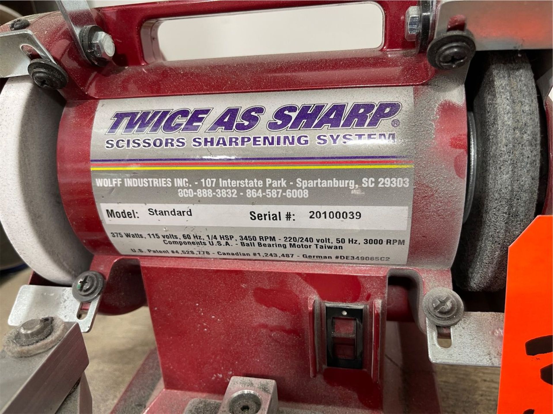 Twice as Sharp Standard Double End Scissor Sharpener, S/N: 20100039; - Image 2 of 2