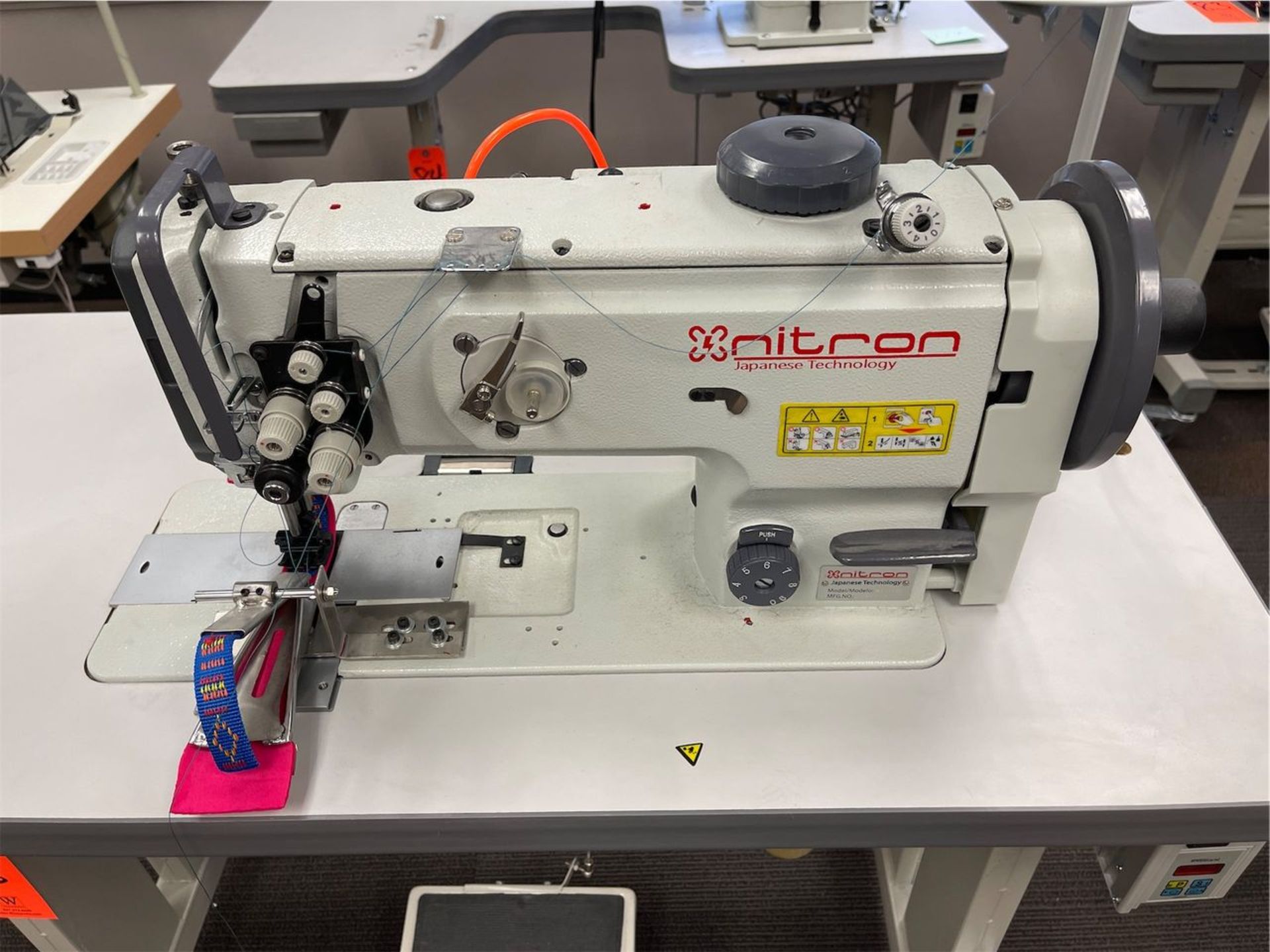 Nitron-Geling Model NT-1560 Double Needle Automatic Walking Foot Sewing Machine, S/N: 18110050; with - Image 2 of 9