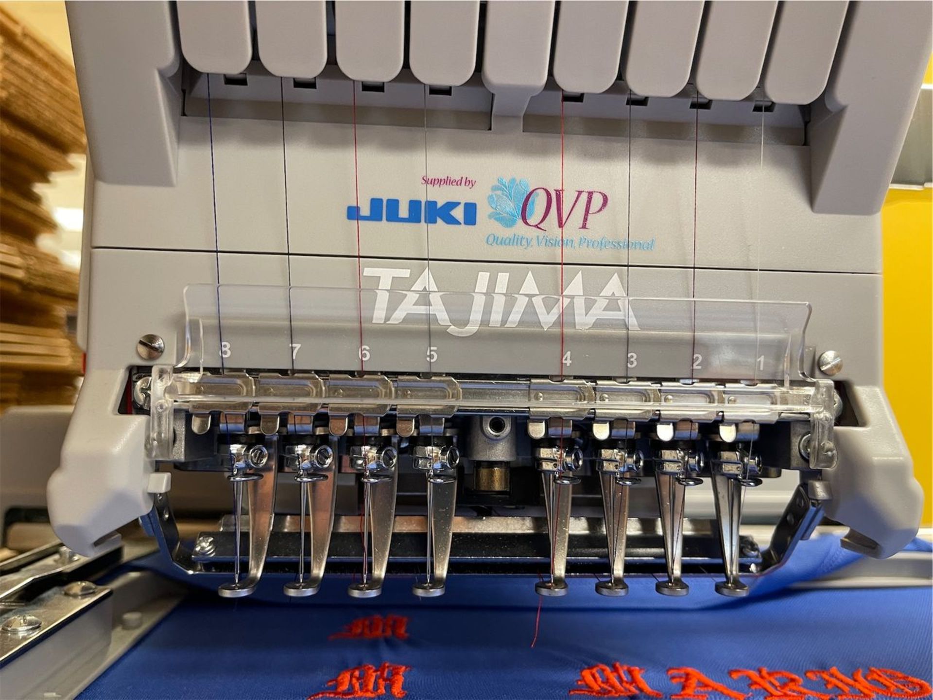 Juki Tajima 8-Needle 8 x 12 Hoop Model MDP-S0801C(200X300)S Commercial Quality Compact Embroidery - Image 3 of 7