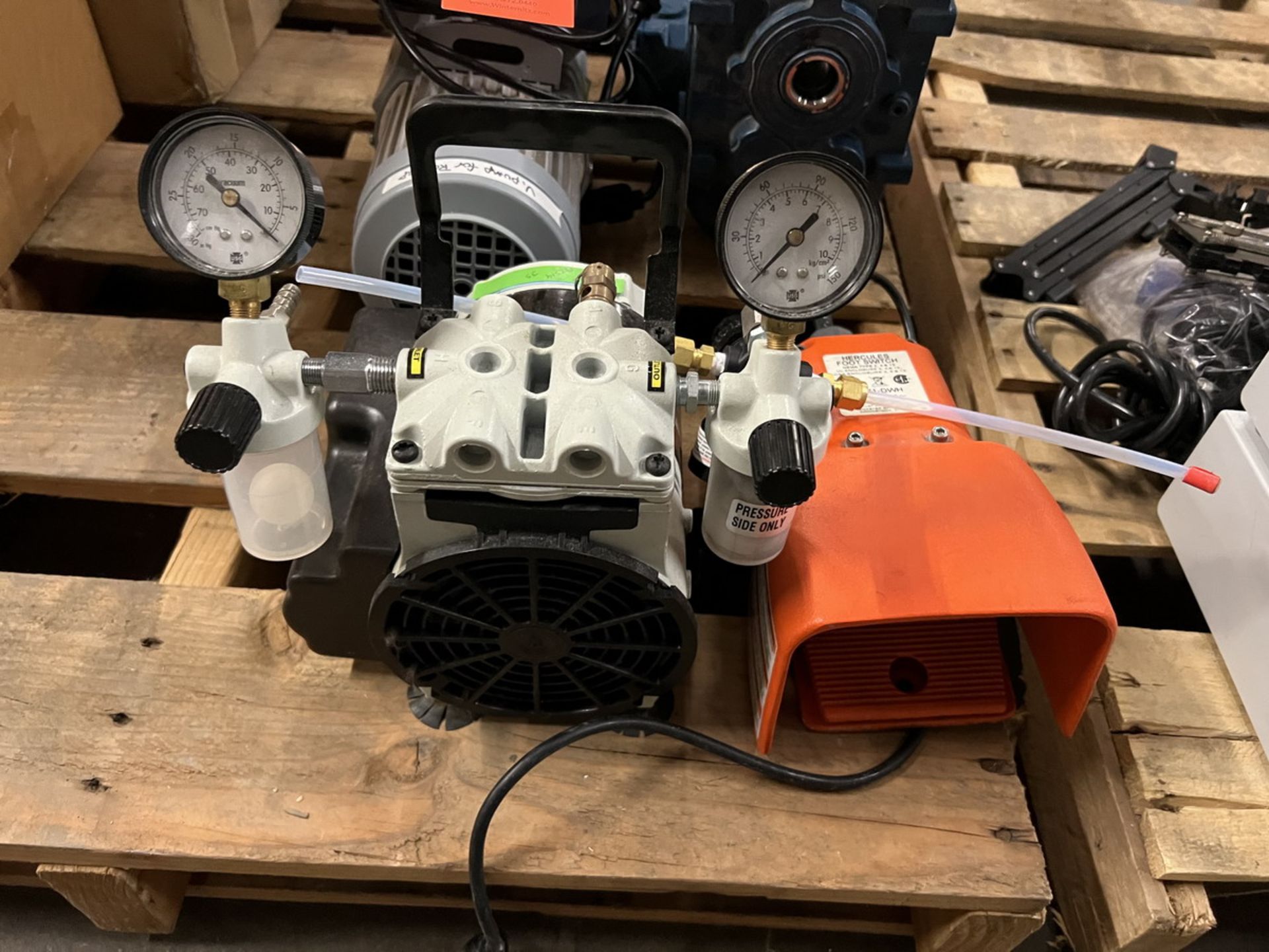 Lot - (3) Assorted Vacuum Pumps; to Include: (1) Foot Peddle Actuator - Image 4 of 5